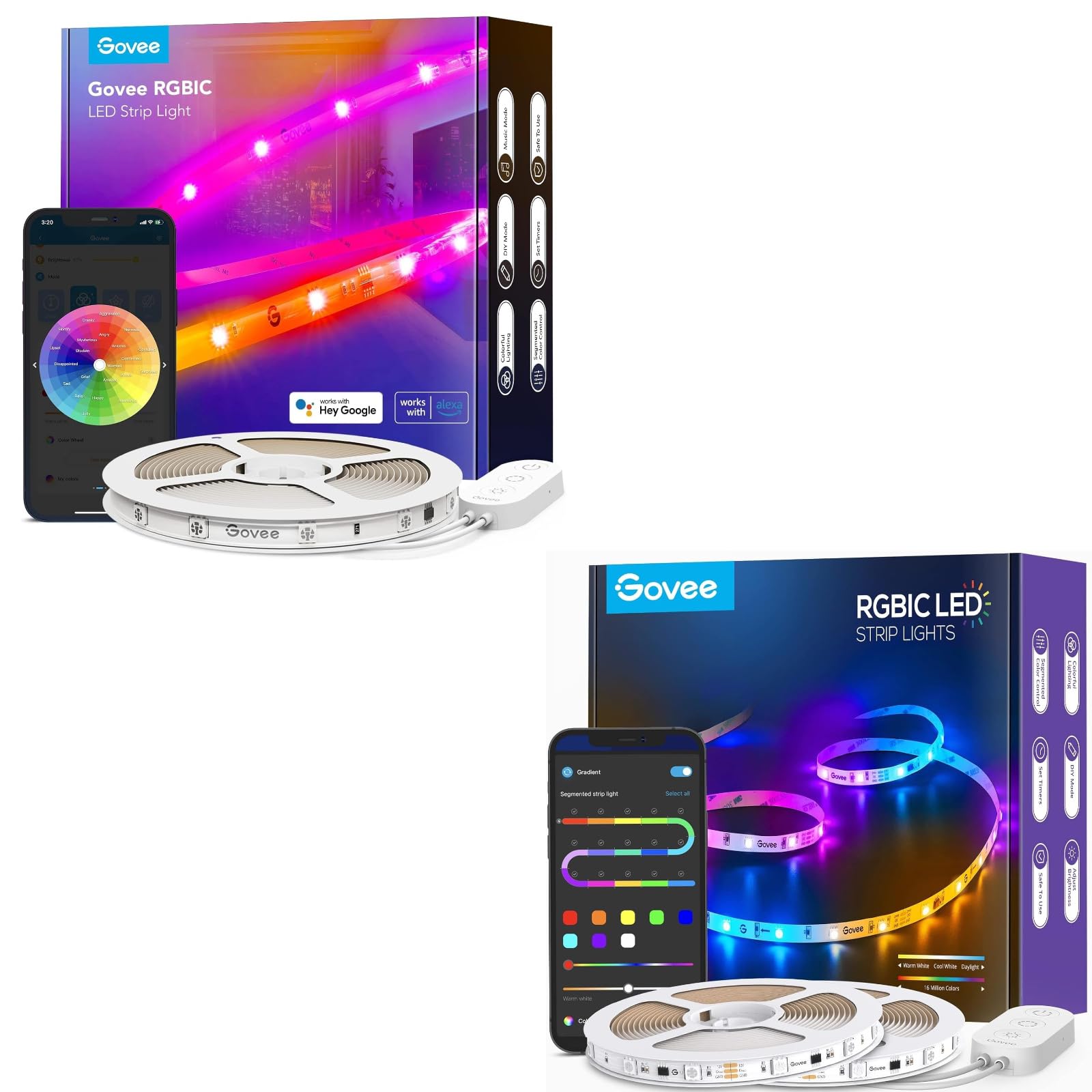 Govee RGBIC LED Strip Lights 16.4ft Bundle 65.6ft RGBIC LED Strip Lights 2