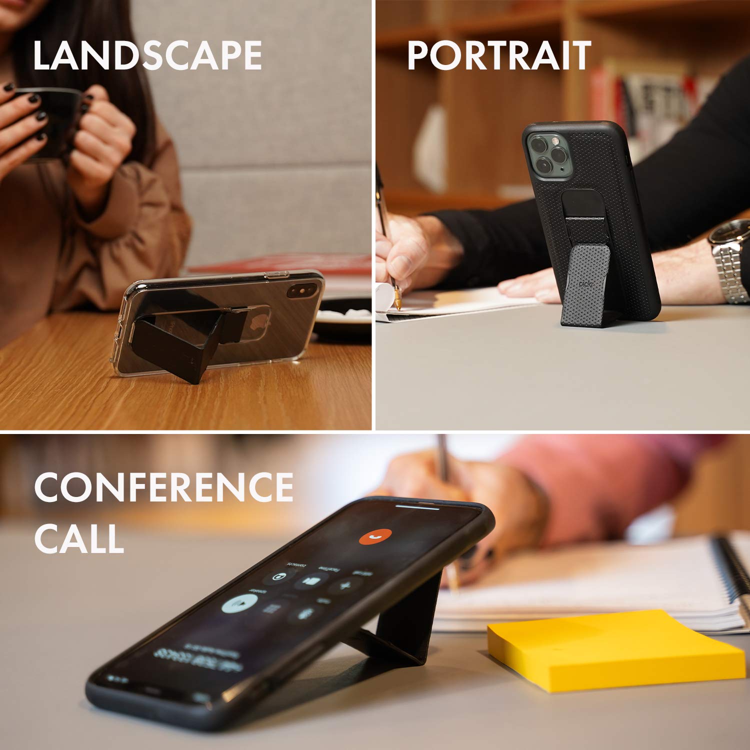 CLCKR Compatible with iPhone 12 Mini Case with Phone Grip and Expanding Stand, iPhone 12 Mini 5.4 Cover with Phone Grip Holder and Kickstand, Shockproof Design, Raised Edges, White Marble 4