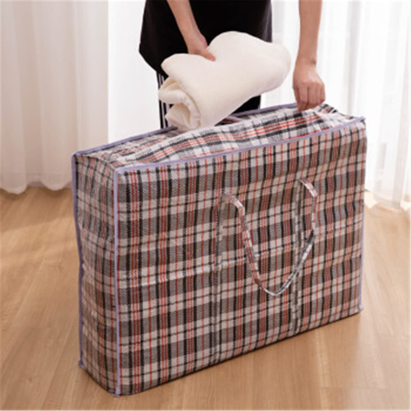 Packing Organizers 3pcs Thickened Quilt Storage Bag Woven Bag Moving Bag Luggage Storage Bag for Travel 3
