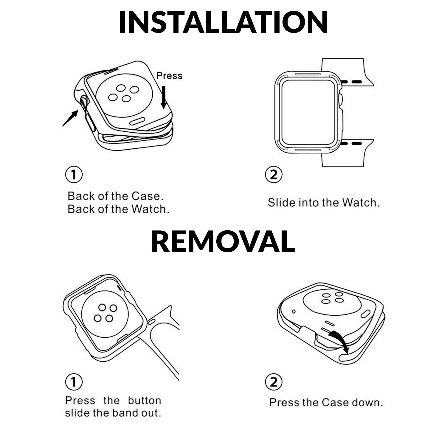 AirCase Silicone Bumper Case Protective Guard for Apple Watch Series 4, 40mm (Red) 4