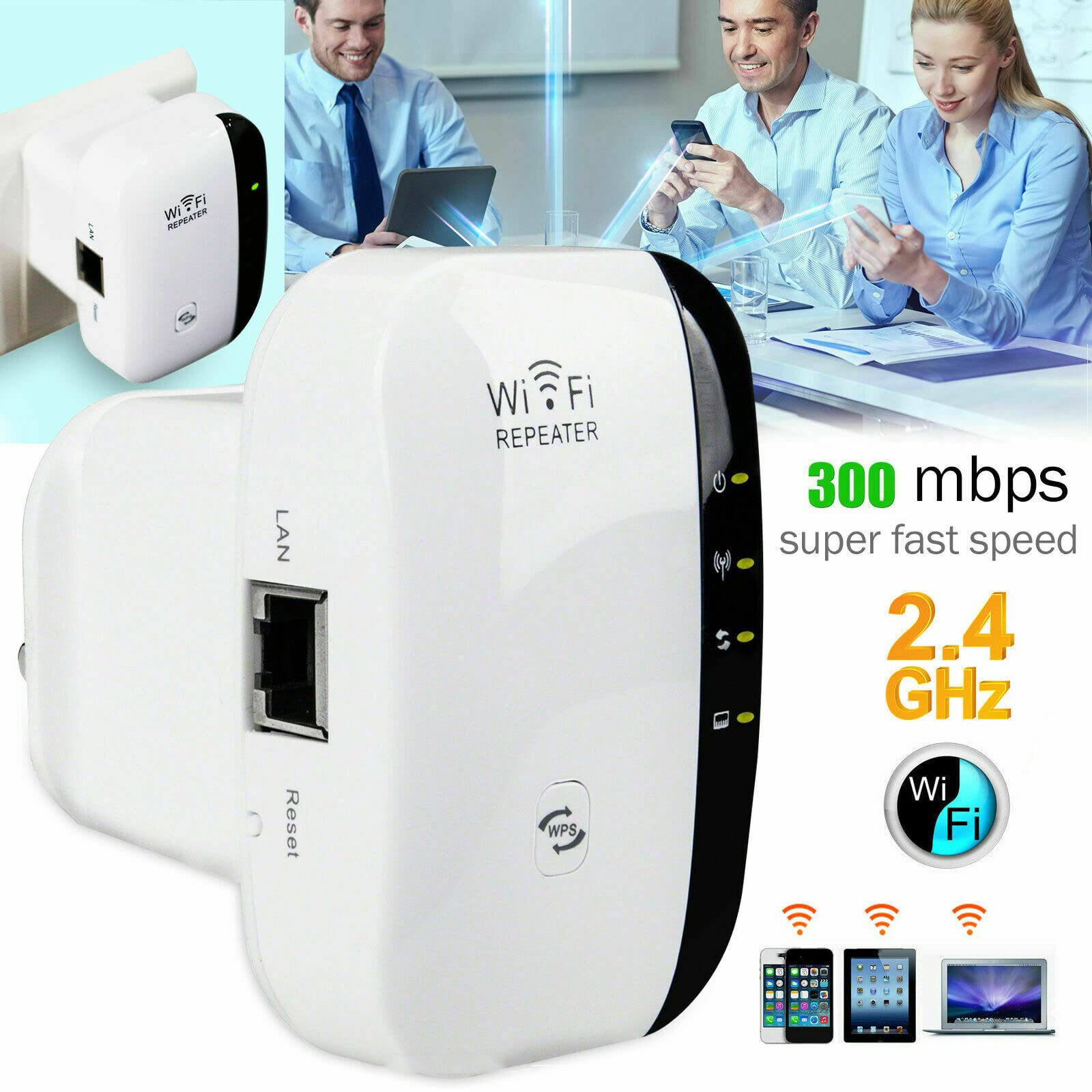 WiFi Extender Signal Booster,The Newest Generation, Wireless Internet Repeater, Long Range Amplifier with Ethernet Port, Access Point 6
