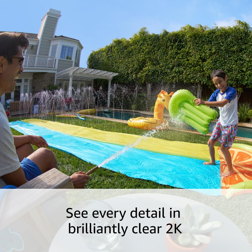 Introducing Ring Outdoor Cam Plus, Plug-In — 2K Video with Ring Vision, Low-Light Sight for full-color night vision, 24/7 Recording (subscription required), White (Pack of 2) 3