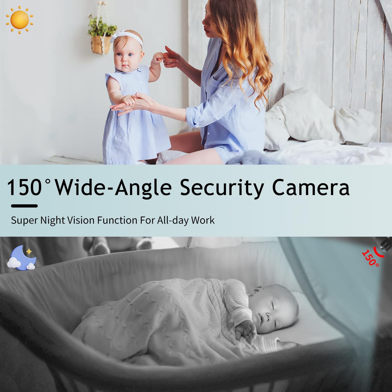 Breaspec Spy Camera, Mini Camera 1080P HD, Nanny Cam Hidden Camera Security Camera, Super Night Vision, Seamless Footage Playback, Compatible with iOS & Android 4