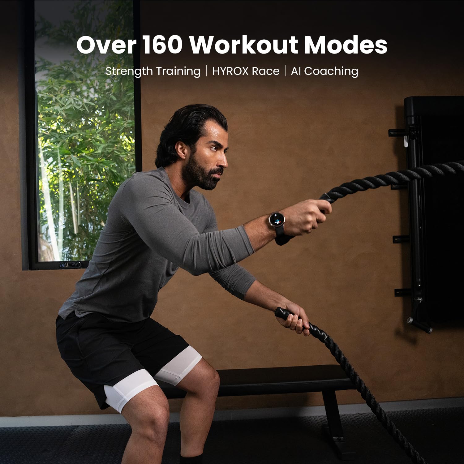 Amazfit Active 2 Premium Smart Watch Fitness Tracker (Round) for Android & iPhone, 10 Day Battery, Water Resistant, GPS Maps, Heart & Sleep Monitor, HYROX Mode, Sapphire Glass, Leather + Sport Strap 5