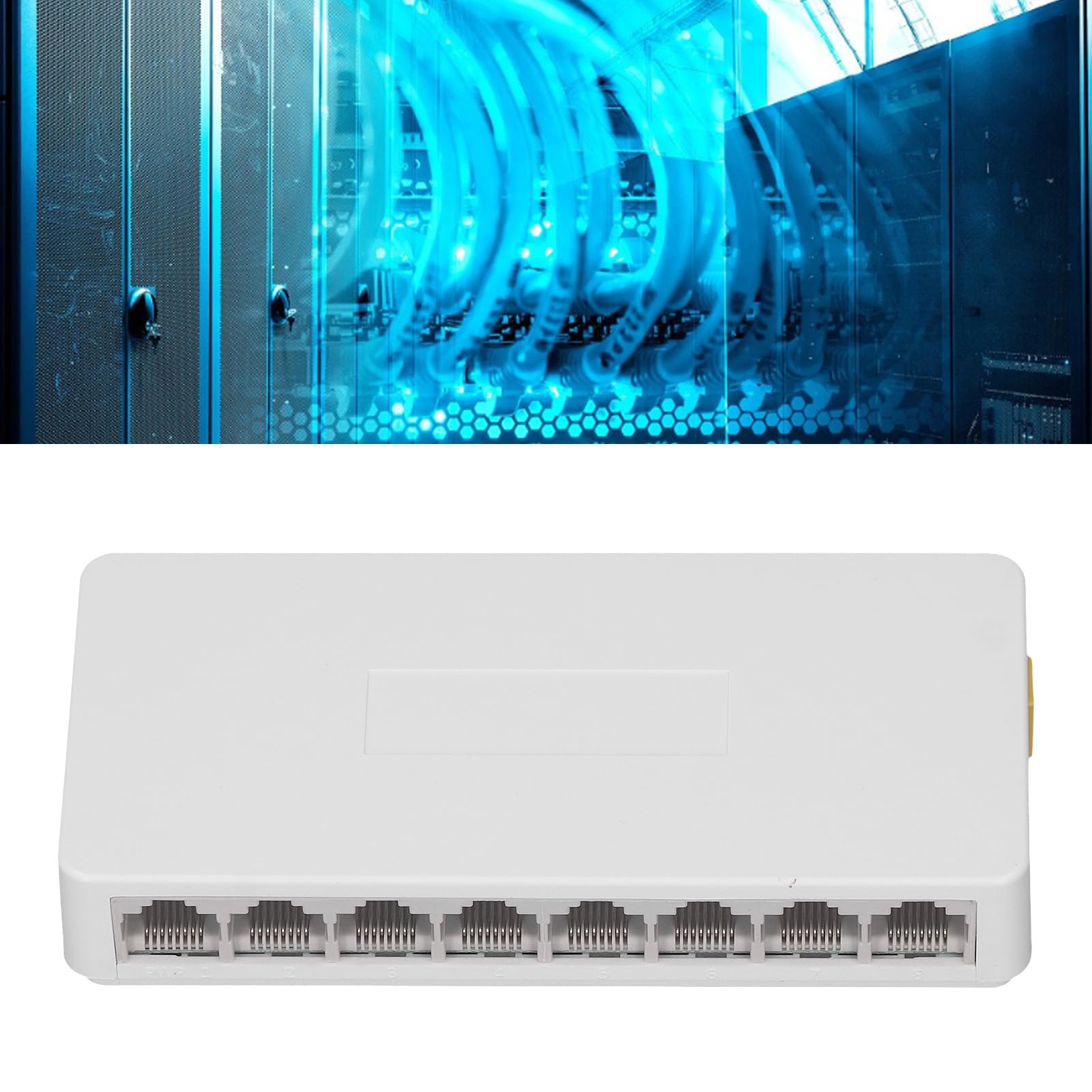 Ethernet Splitter, 250m Transmission Distance Home Network Hub Excellent Data Transmission 100-240V Good Compatibility Intelligent Routing for Smart TVs (US Plug) 3