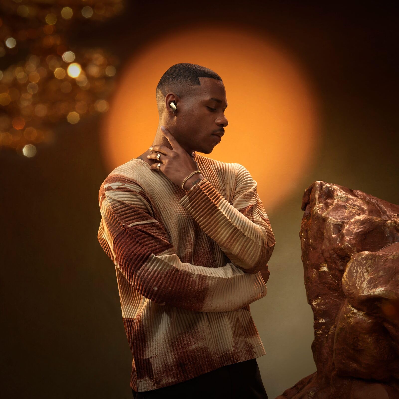 Bose New QuietComfort Ultra Earbuds (2nd Gen) - Wireless Noise Cancelling Earbuds with Mic, Immersive Audio, USB-C Charging, Up to 6 Hours Battery, IPX4 Rating, Desert Gold - Limited Edition Color 3