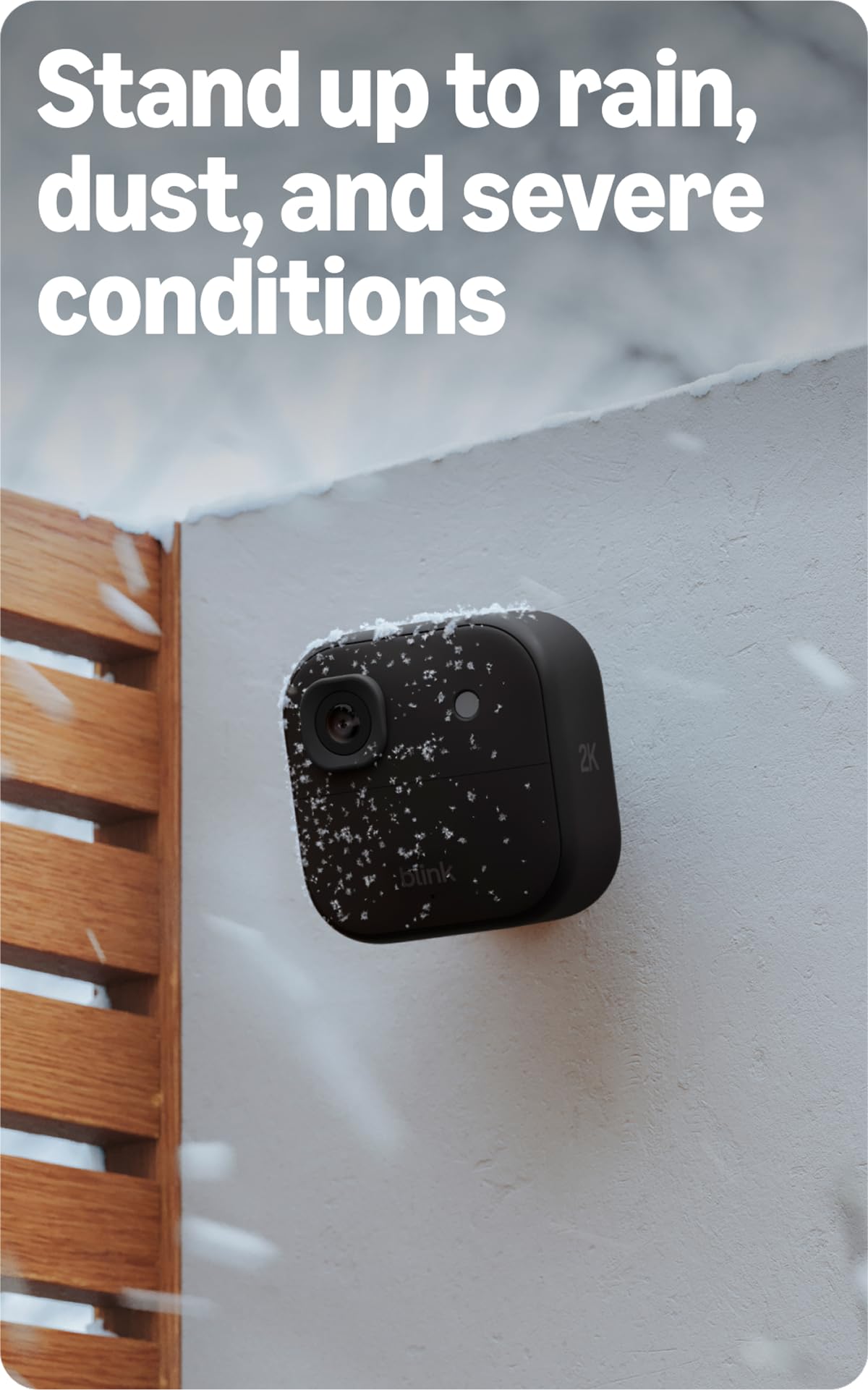 Blink Outdoor 2K+ (newest model) — Wireless smart security camera, 2K video resolution, enhanced audio, two-year battery. Sync Module Core included — 5 camera system (Black) 5