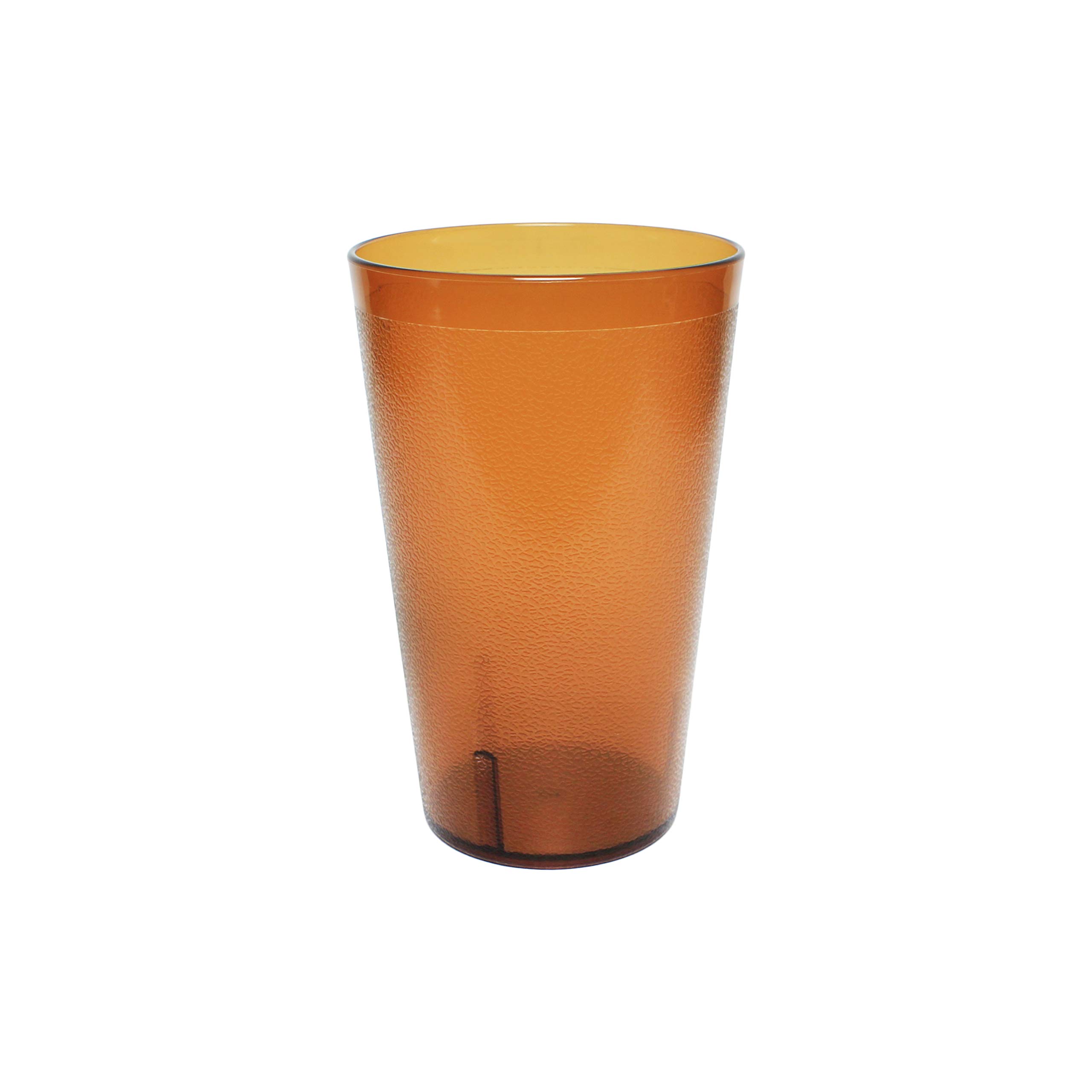 Thunder Group PLTHTB032A Tumbler, 32 oz., Textured Exterior, Scratch and Impact Resistant, Stackable, Dishwasher Safe, Plastic, Amber, Pack of 12