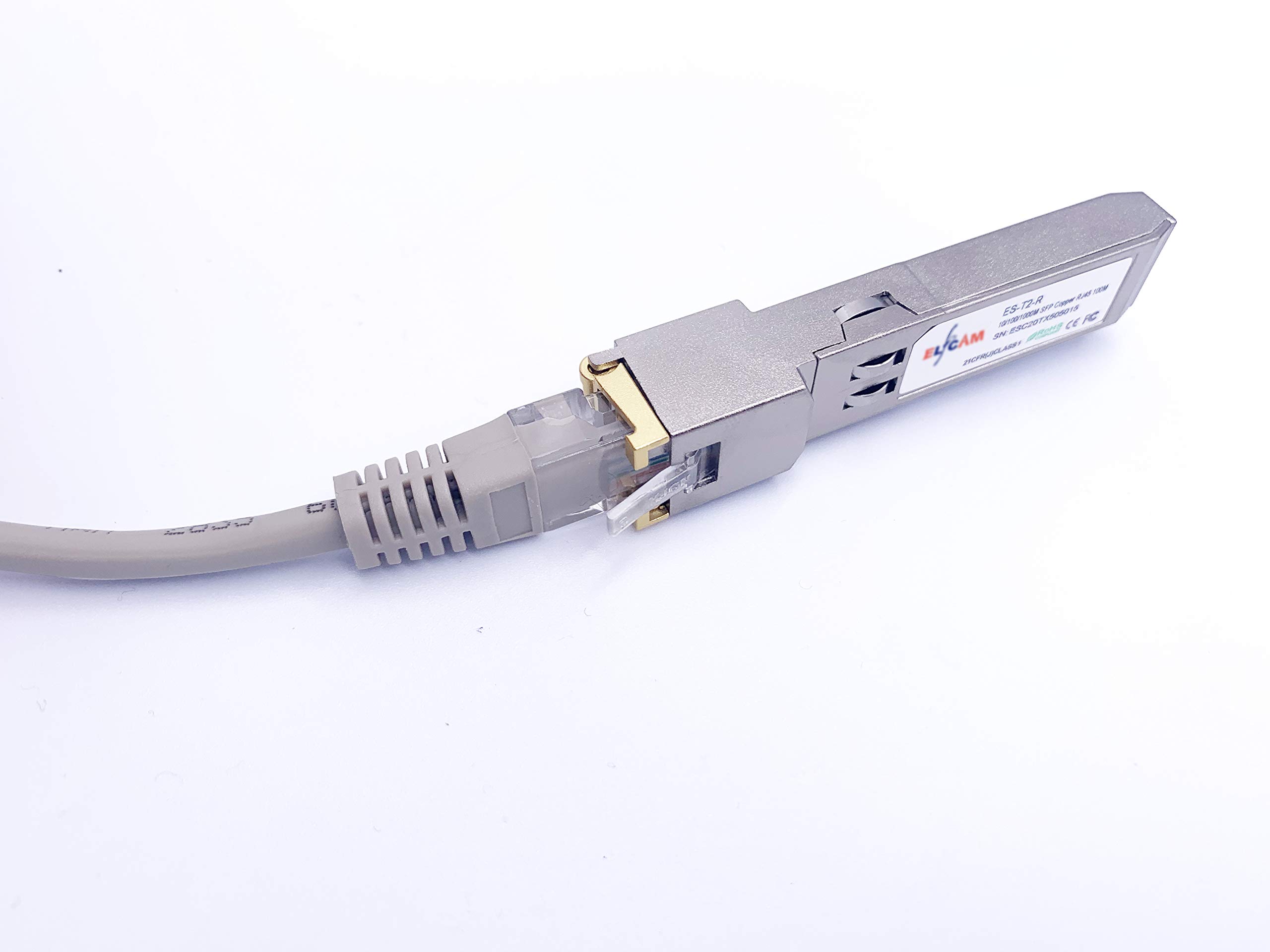Elfcam - 10/100/1000Base-T Multi-Rate 1.25Gb SFP RJ45 Copper Transceiver (1 Pack) 5