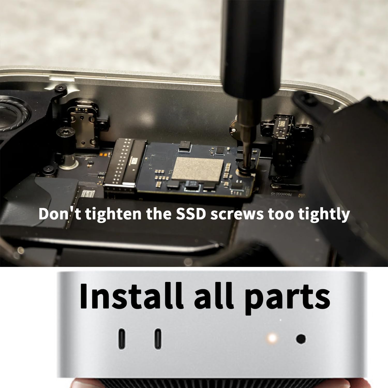 wusheation Mac mini M4 1TB SSD Upgrade – Internal NVMe Hard Drive Replacement Kit for Mac mini M4, DIY Storage Expansion Solution (1, TB) 6