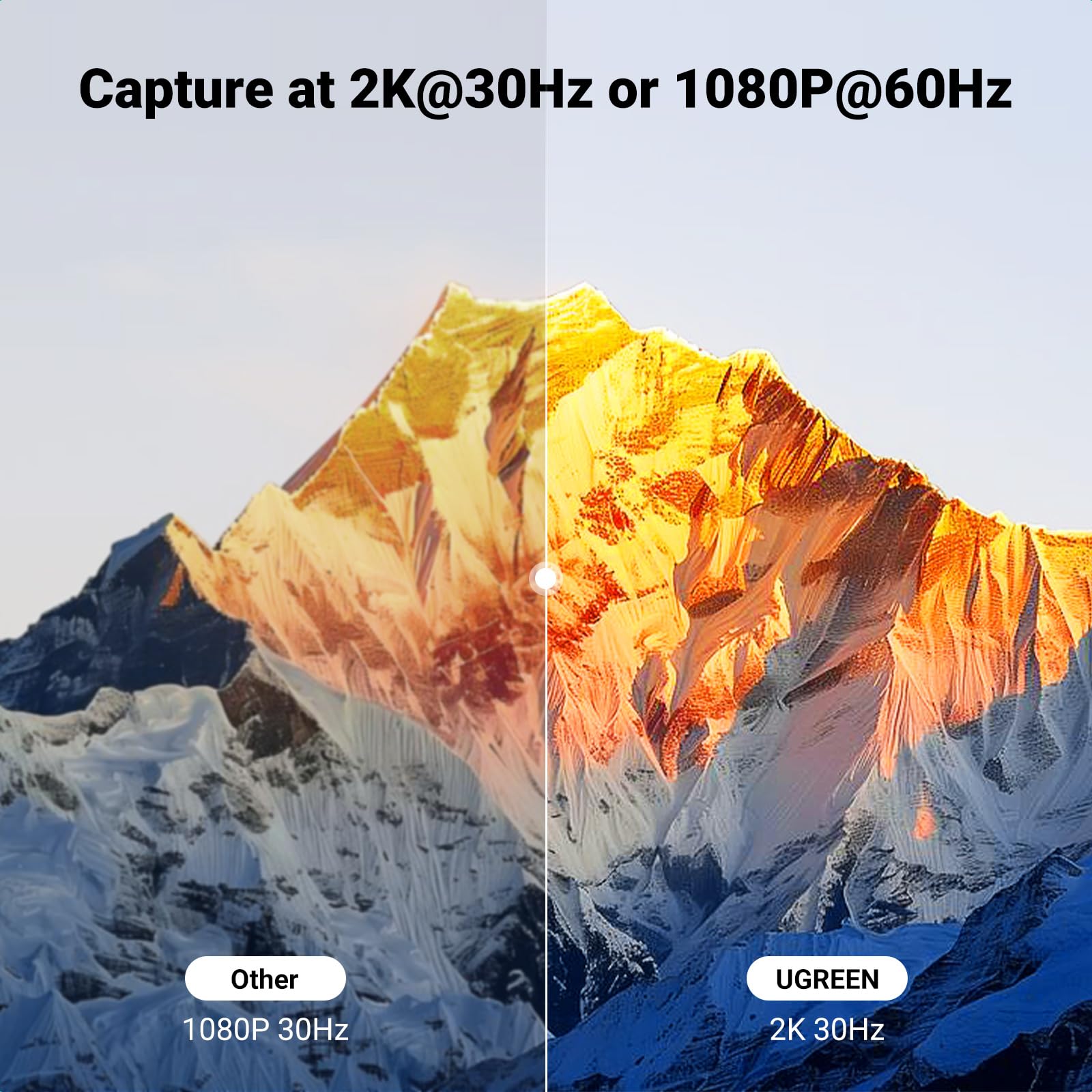 UGREEN 2K@30Hz HDMI Capture Card, 4K@30Hz HDMI Loop Out Video Capture Card USB 3.0 Full HD 1080P 60FPS with Low Latency for Streaming Gaming, Recording, Compatible with Switch 2, PS5, Xbox, PC, Mac 5