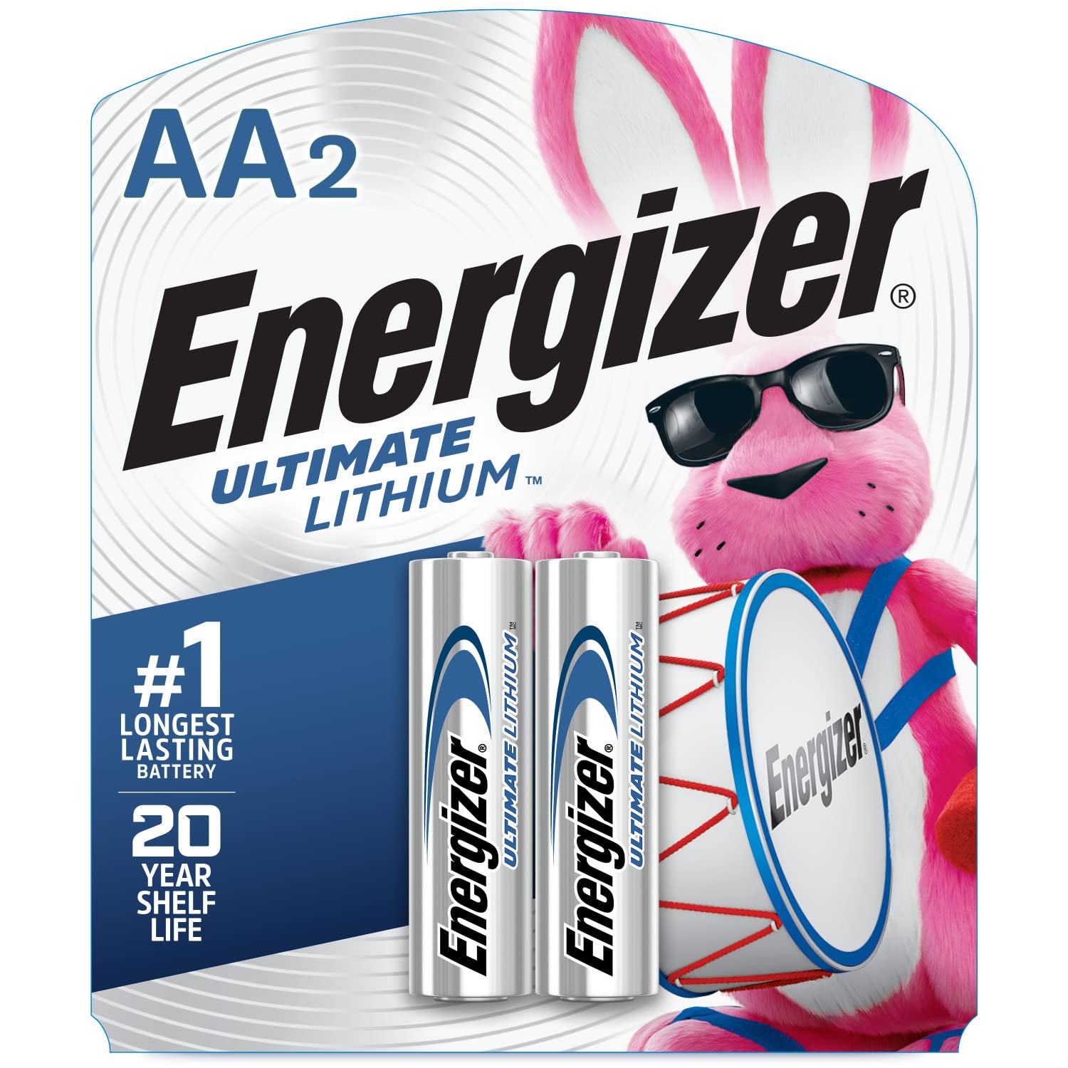 Energizer AA Lithium Batteries 2 Pack Lasts 9 Times Longer, Silver, Medium (EVEL91BP2) & Max Alkaline AA Batteries - Pack of 6 3