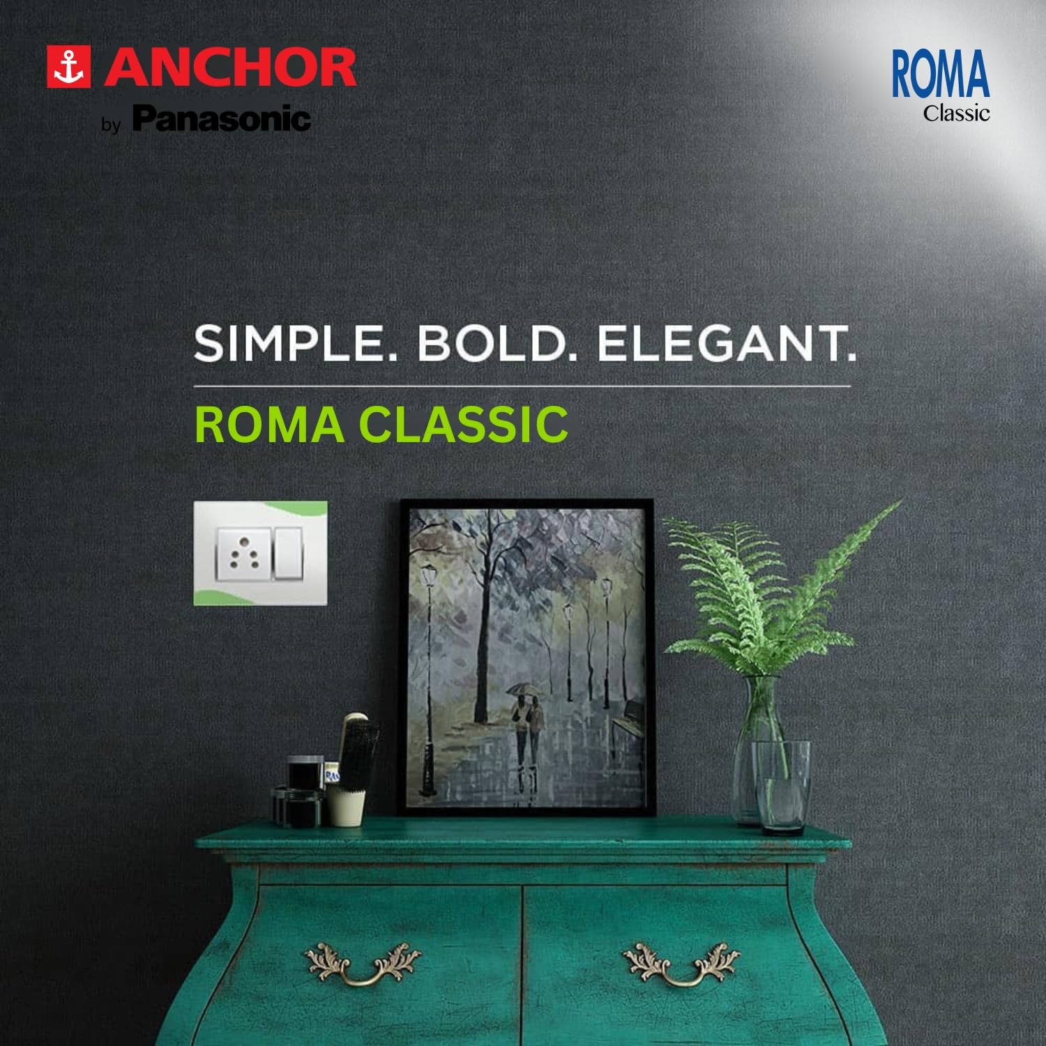 Anchor by Panasonic Roma Classic 10AX One Way Switch, 2 Module Switch for Low to Medium Power Appliances, 10 Years on Site Warranty (21022) 5