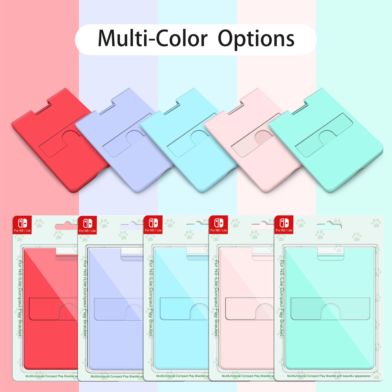 ELIATER Stand Compatible with Nintendo Switch, Adjustable Switch Playstand, Foldable Phone Stand for Desk, Compact & Portable Switch Holder Accessories (Purple) 6