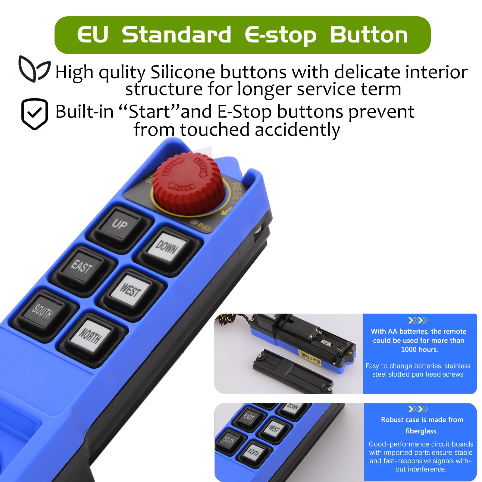 SAGA-L8B Industrial Wireless Crane Remote Control for Electric Hoist Overhead Bridge Truck Crane Remote Control 6 Buttons Transmitter and 12-24V Receiver 4