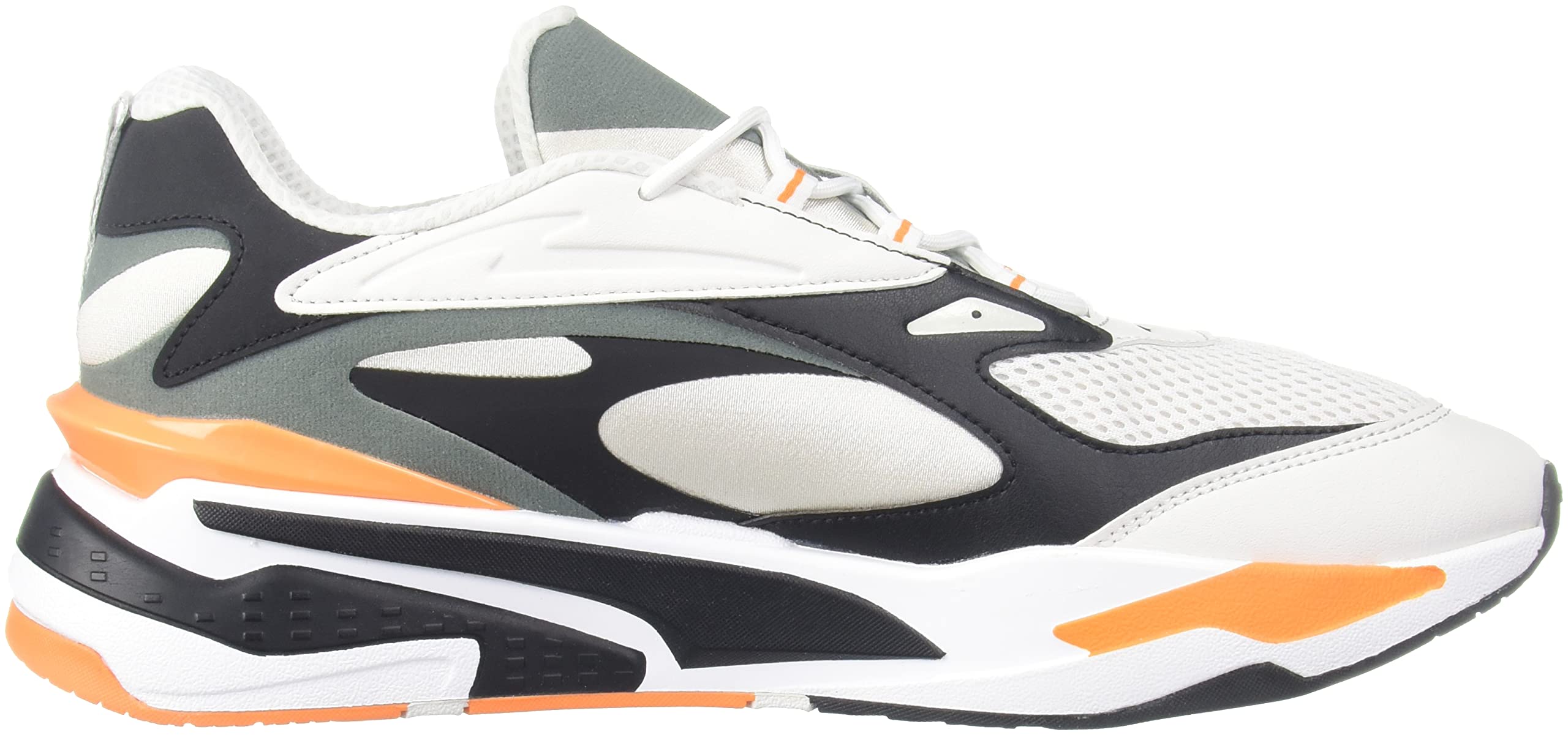 Puma Unisex RS-Fast Sneaker, Nimbus Cloud Black-Vibrant Orange, 3 5