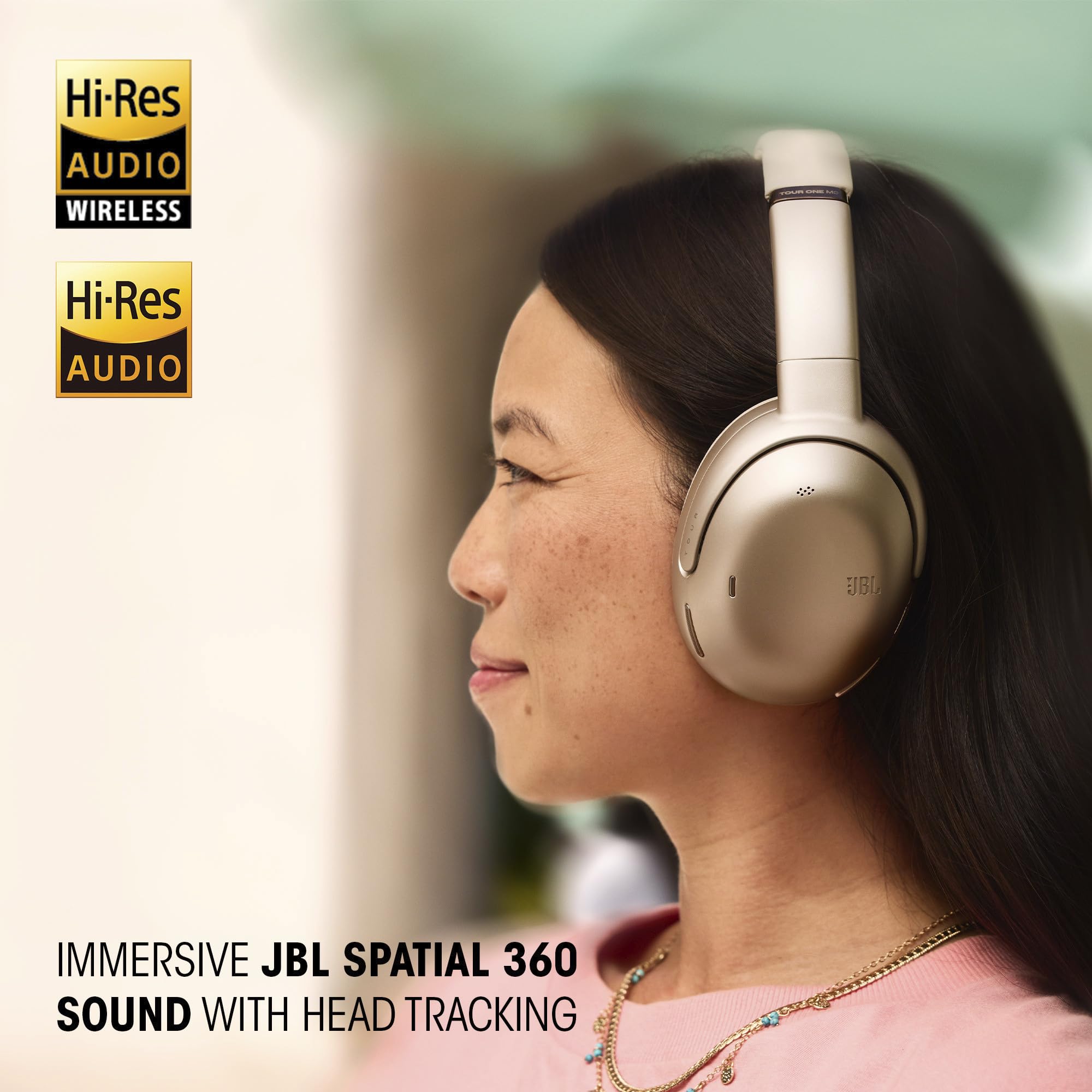 JBL Tour One M3 Smart Tx - Wireless Over-Ear Noise Cancelling Headphones with Smart Transmitter, Hi-Res Audio (3.5mm or USB-C), Spatial 360 Sound with Head Tracking & 70Hrs of Playback (Blue) 3