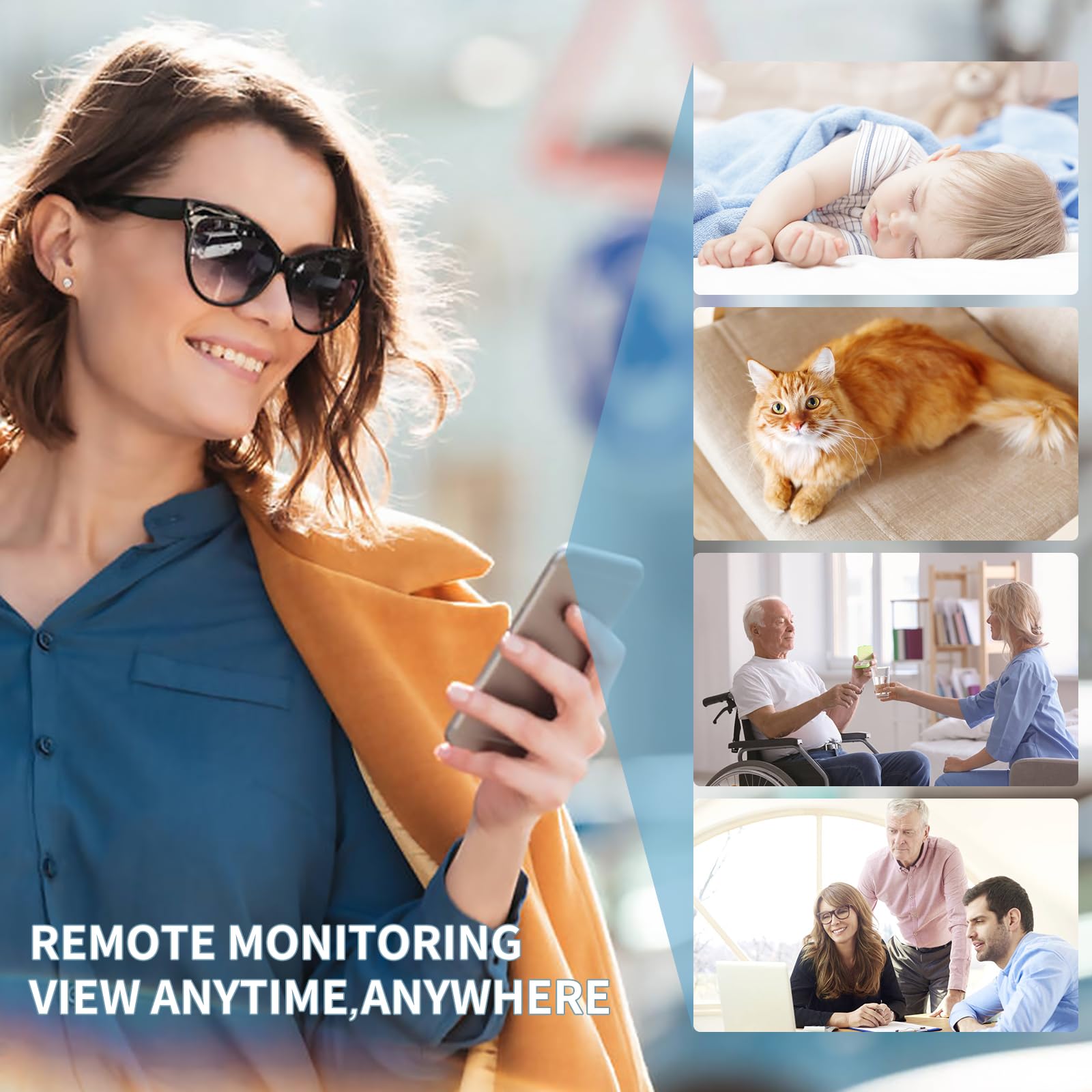 Breaspec Spy Camera, Mini Camera 1080P HD, Nanny Cam Hidden Camera Security Camera, Super Night Vision, Seamless Footage Playback, Compatible with iOS & Android 6