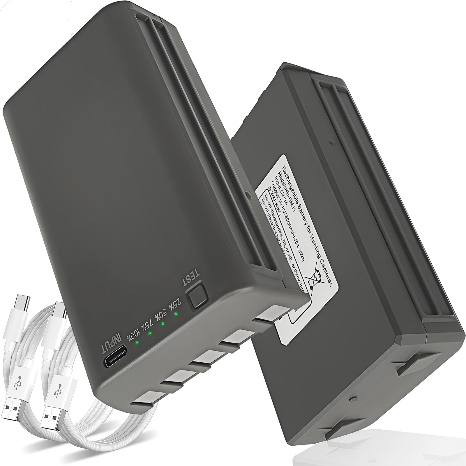 ROYEUEU Rechargeable Battery Pack for Stealth Cam: 2 Pack Lithium Batteries Replacement Compatible with Stealthcam Fusion Deceptor Connect Max Series Flashback Cellular Trail Camera 1