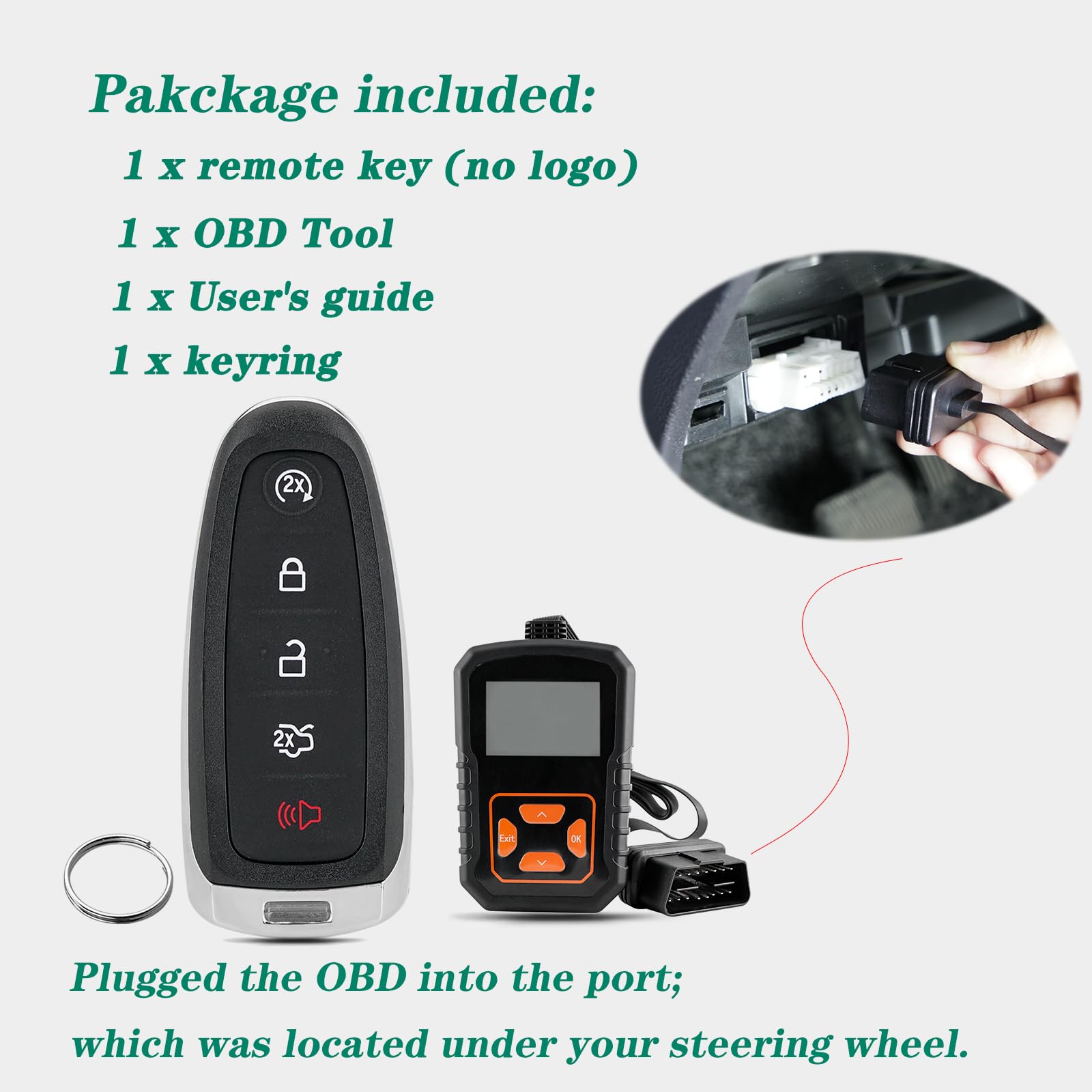 Key Fob Replacement Remote DIY Kit for Ford Explorer Edge 2011 2012 2013 2014 2015 Expedition Flex Taurus 2013-2016 2017 2018 2019 Lincoln MKS MKT MKX Navigator Remote Fob M3N5WY8609 6