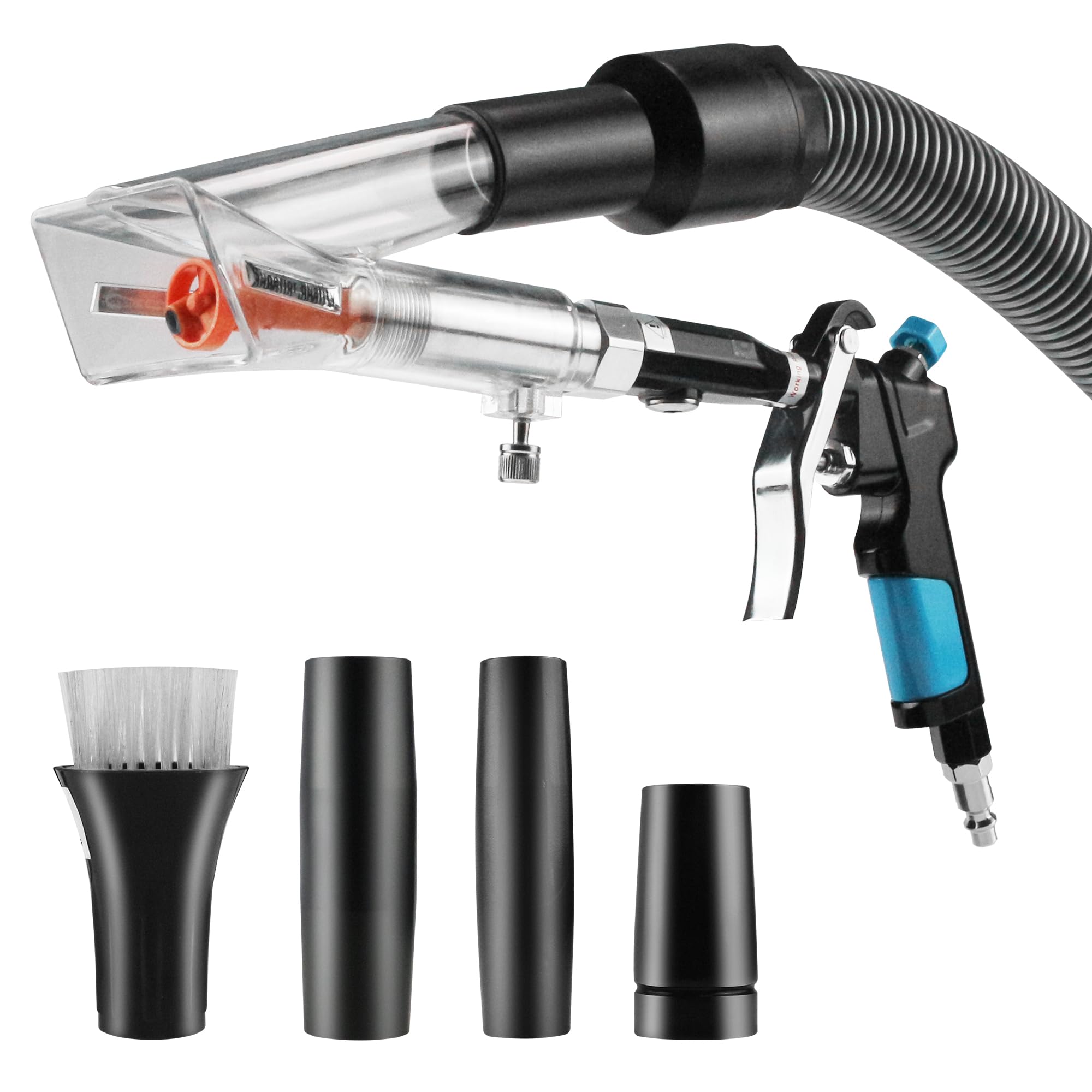 GOCCIDA 2IN1 Car Interior Detailing Air Blow Gun & vacunm Gun with Adjustable Air Flow Nozzle,Cleaning Gun Quickly Blasts Dirt and Dust from Surface Works with Air Compressor(Upgrade Rotate Tube) 1