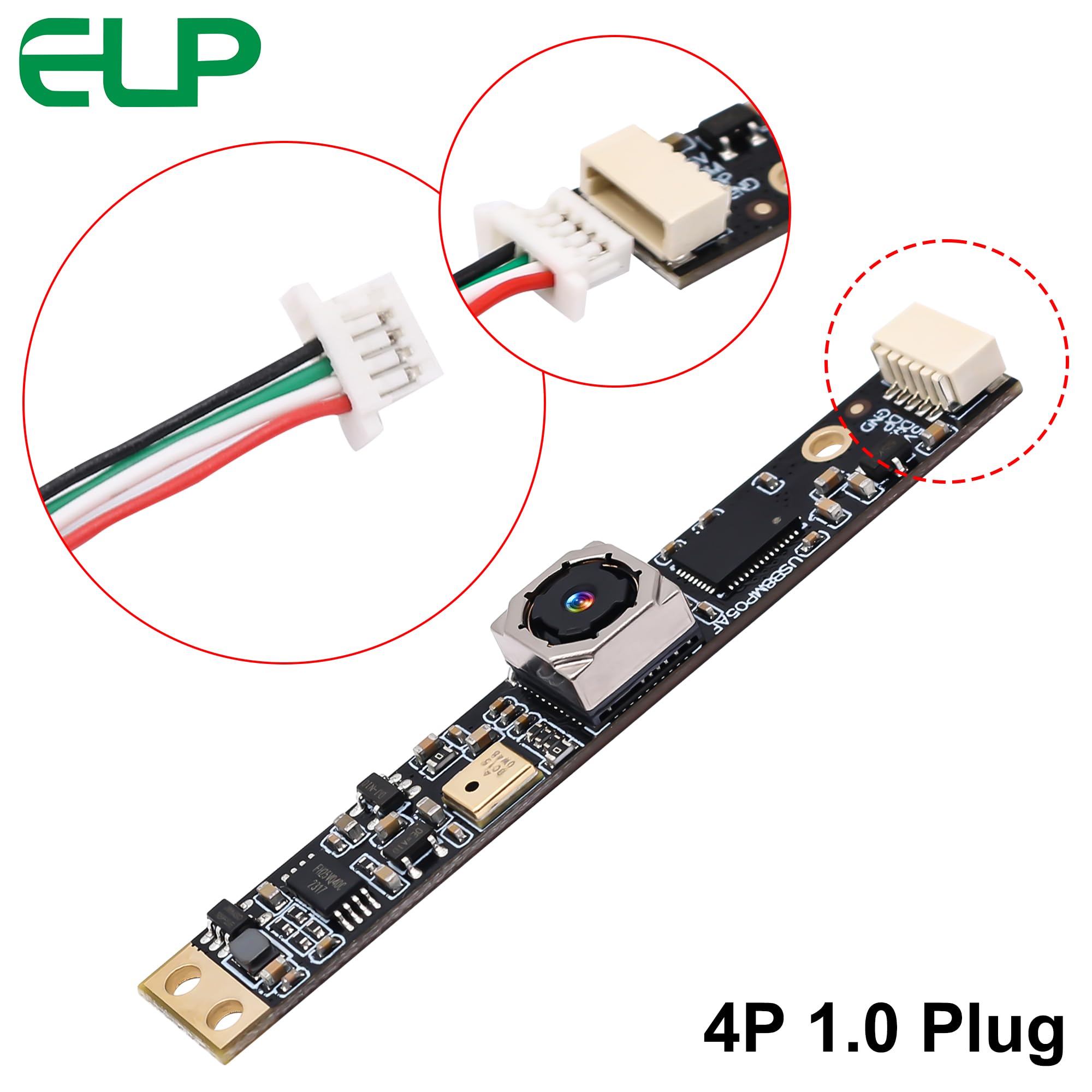 ELP 8mp USB Camera Module with Microphone Autofocus PC Camera for Computer 4K Lightburn Camera for Laser Engraver Mini Auto Focus Webcam Board CCTV USB Surveillance Camera for Raspberry Pi Laptop 4
