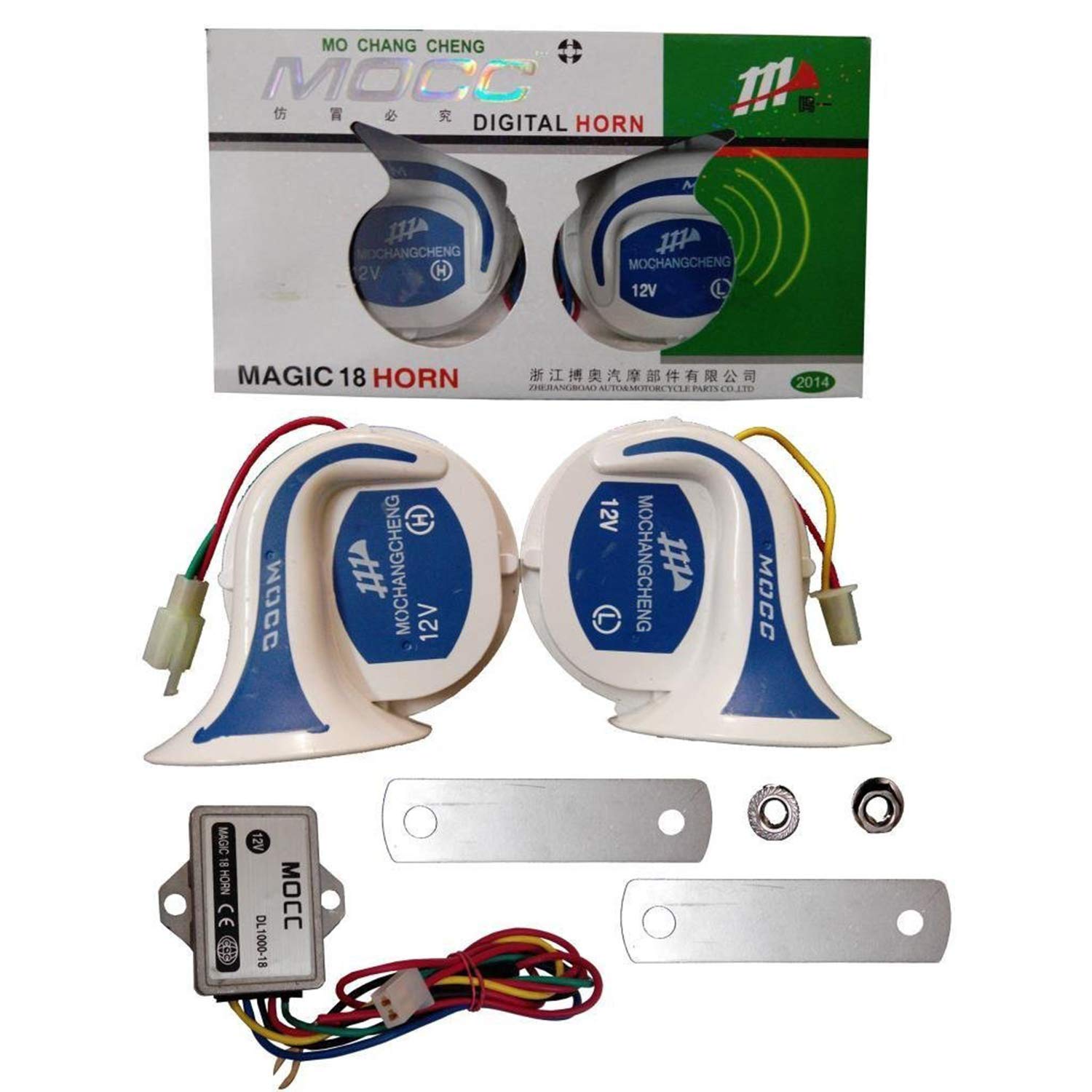 Motoway Mocc 18 in 1 Digital Tones Bike Magic Horn Set of 2 for TVS Apache RTR 160 4