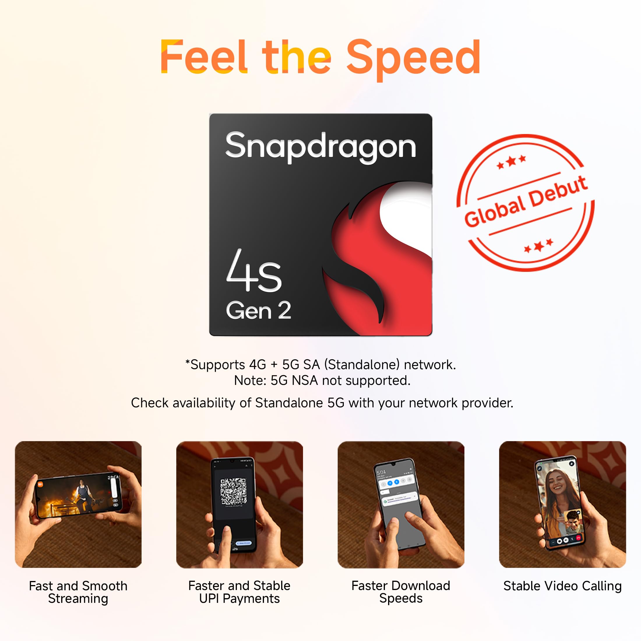 Redmi A4 5G (Sparkle Purple, 4GB RAM, 128GB Storage) | Global Debut SD 4s Gen 2 | Segment Largest 6.88in 120Hz | 50MP Dual Camera | 18W Fast Charging 4