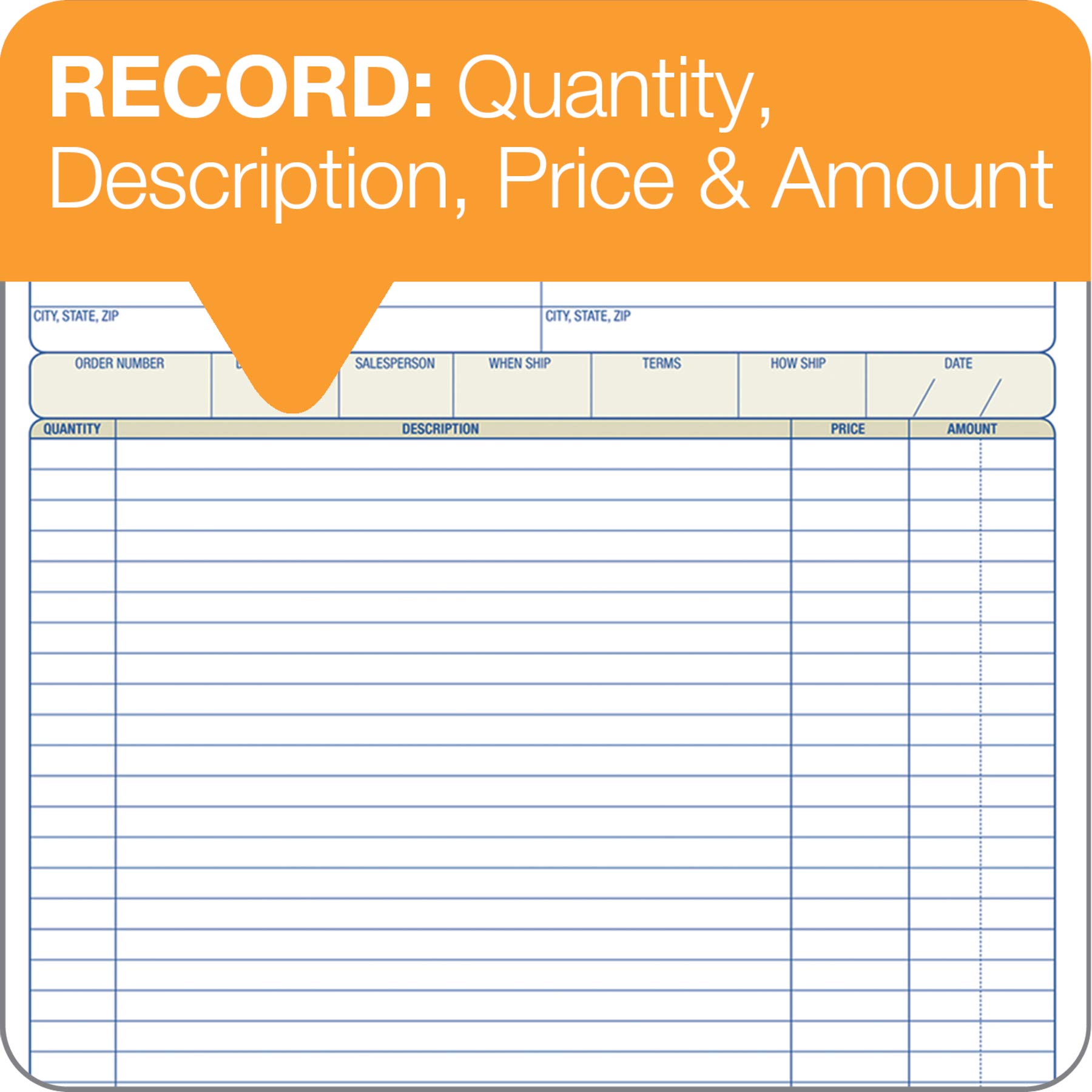 Adams Order Book, 2-Part, Carbonless, White/Canary, 8-3/8 x 10-11/16 Inches, 50 Sets per Book (DC8100) , 1 pack 5