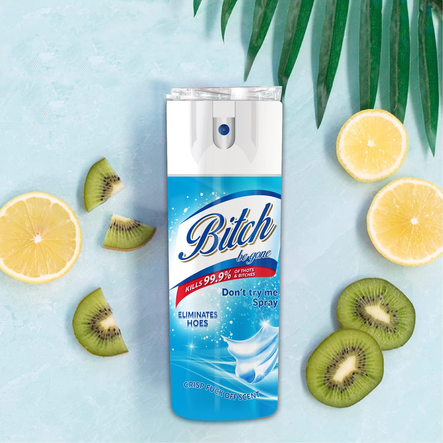 PuresDesigns Bitch Be Gone Tumbler - Bitch Be Gone Cup - Bitch Spray - Bitch Be Gone Spray Blue Fresh Funny Insulated Stainless Steel 20oz Tumbler 3