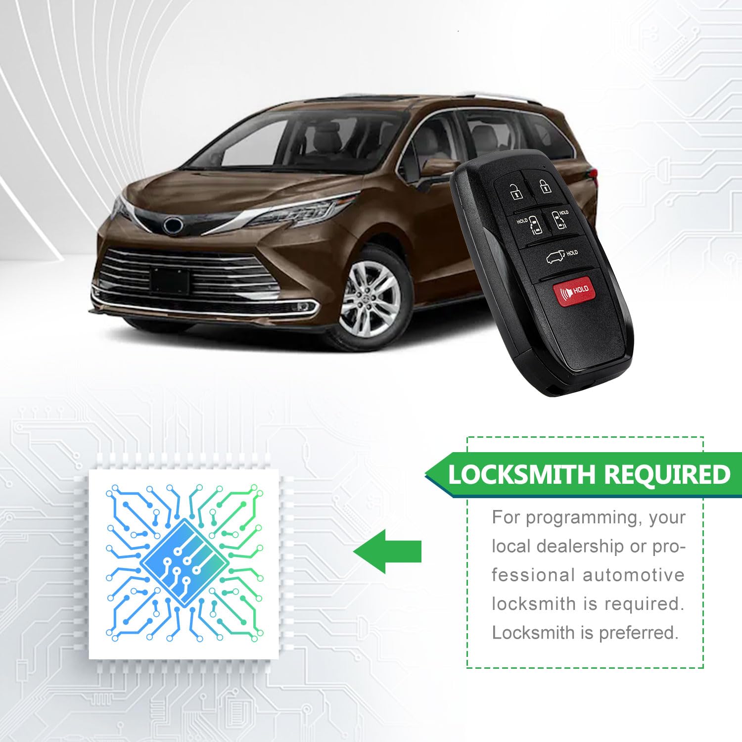 Extra-Partss Smart Remote Car Key Fob Replacement for Toyota HYQ14FBX 231451-3041 Board fits Sienna 2021 2022 2023 (1) 6