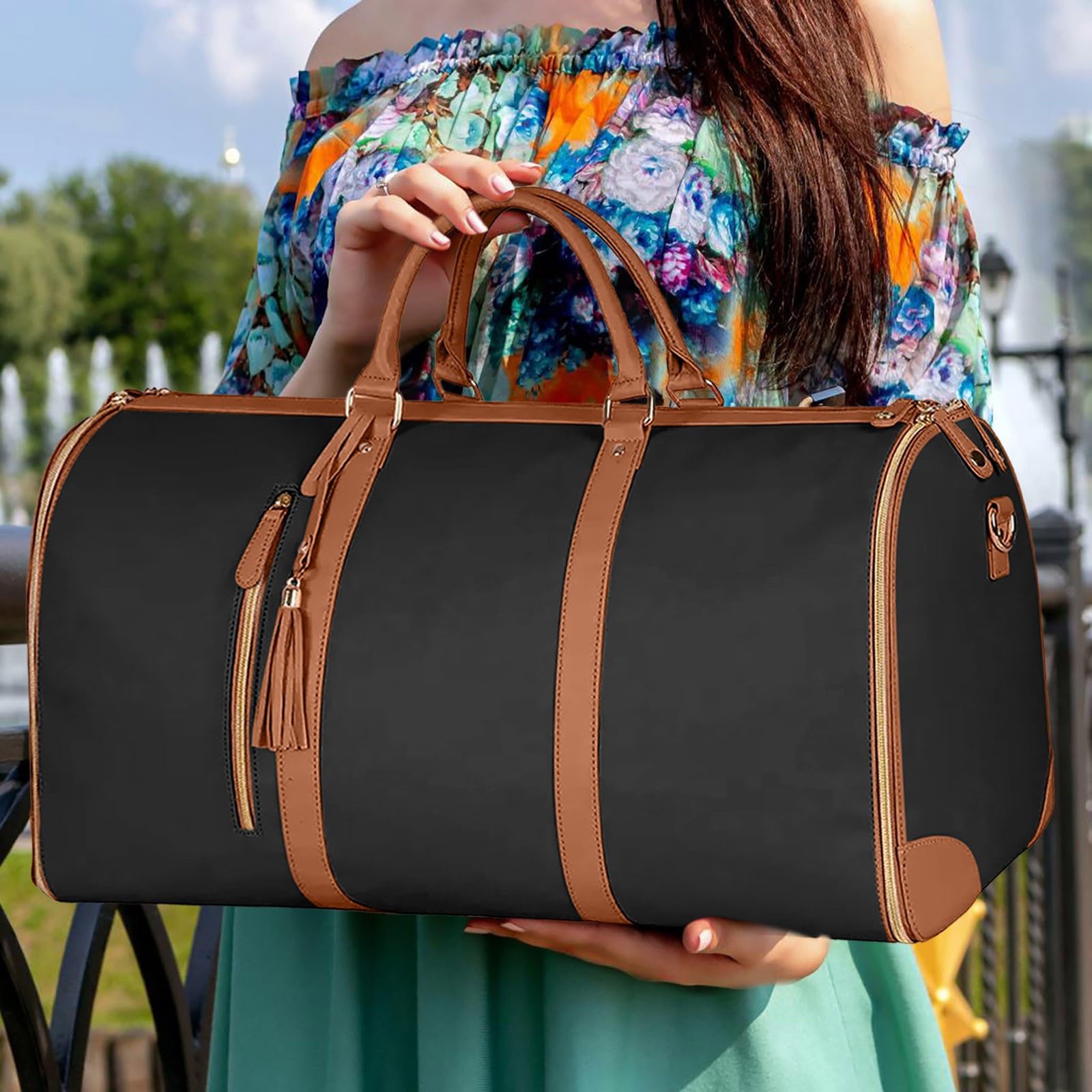 PU Folding Suit Storage Bag Large Capacity Hand Luggage Bag Multifunction Travel Bag For Women Man Shoulder Organizers 4