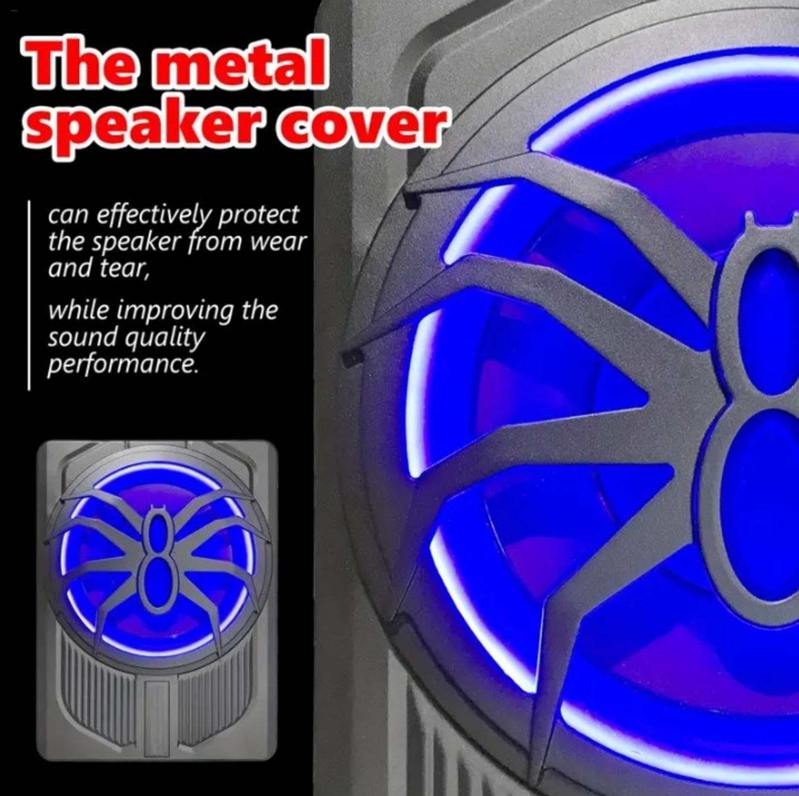 800W Ultra-Thin Underseat Subwoofer with Built-in Amplifier – Powerful Bass, 4 Ohm, 12V Blue LED Light for Car & Truck Audio, Easy Install & Deep Sound Boost 4