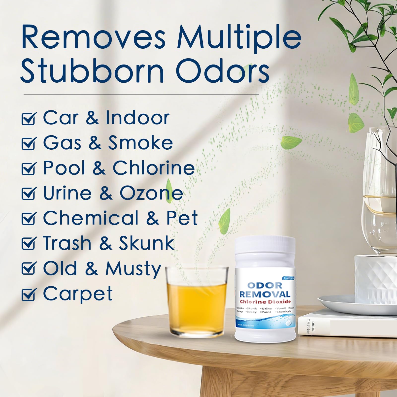 Chlorine Dioxide Odor Removal, for Cars & Homes, Chlorine Dioxide Tablets for Gas, Smoke, Urine, Carpet Odors & More, Fast-Acting, Removes Odors at the Source 3