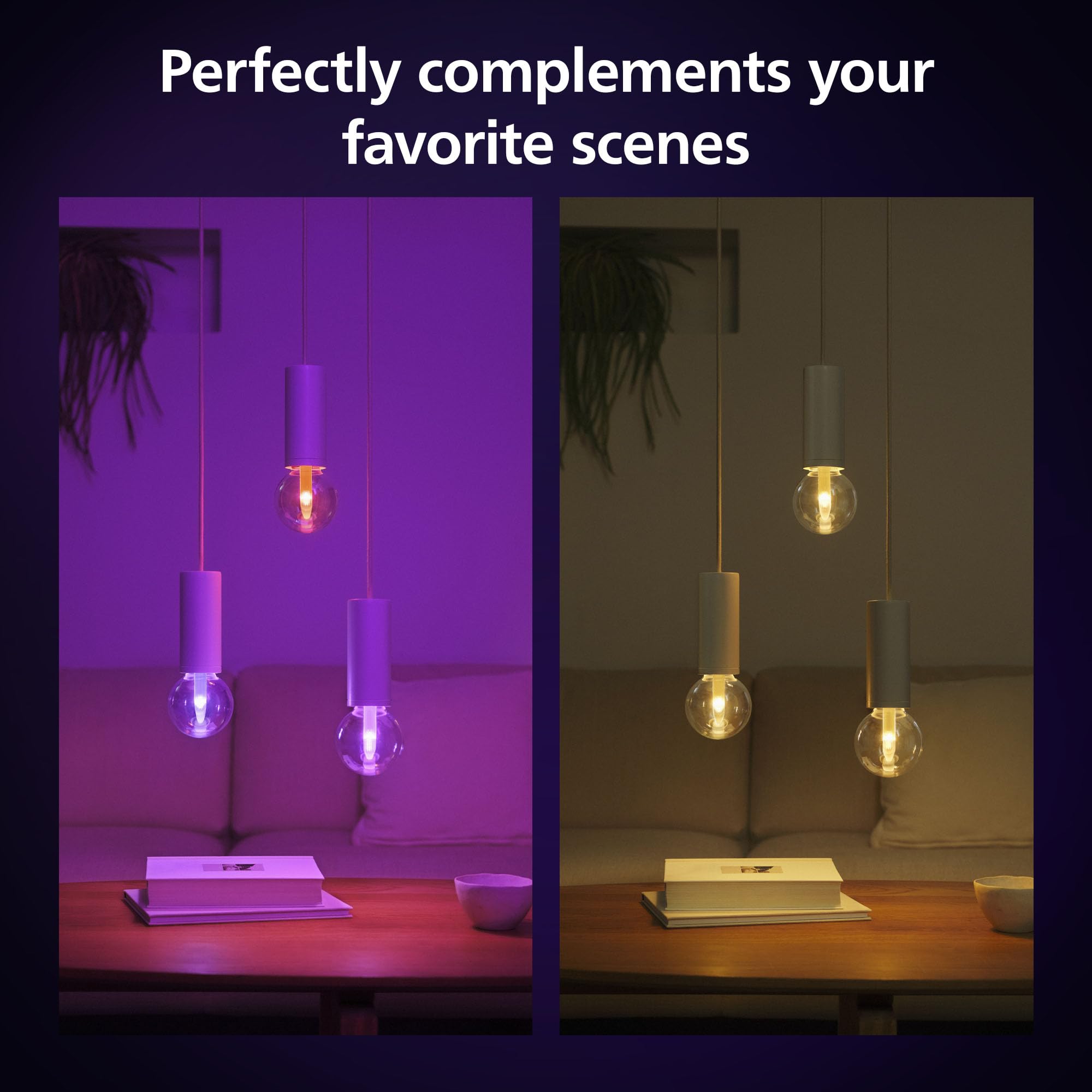 Philips Hue Lightguide G30 Small Globe Smart LED Bulb – Handblown Glass - Color Changing Light - Compatible with Amazon Alexa, Apple HomeKit and Google Assistant - Bluetooth and Hue Bridge Compatible 4