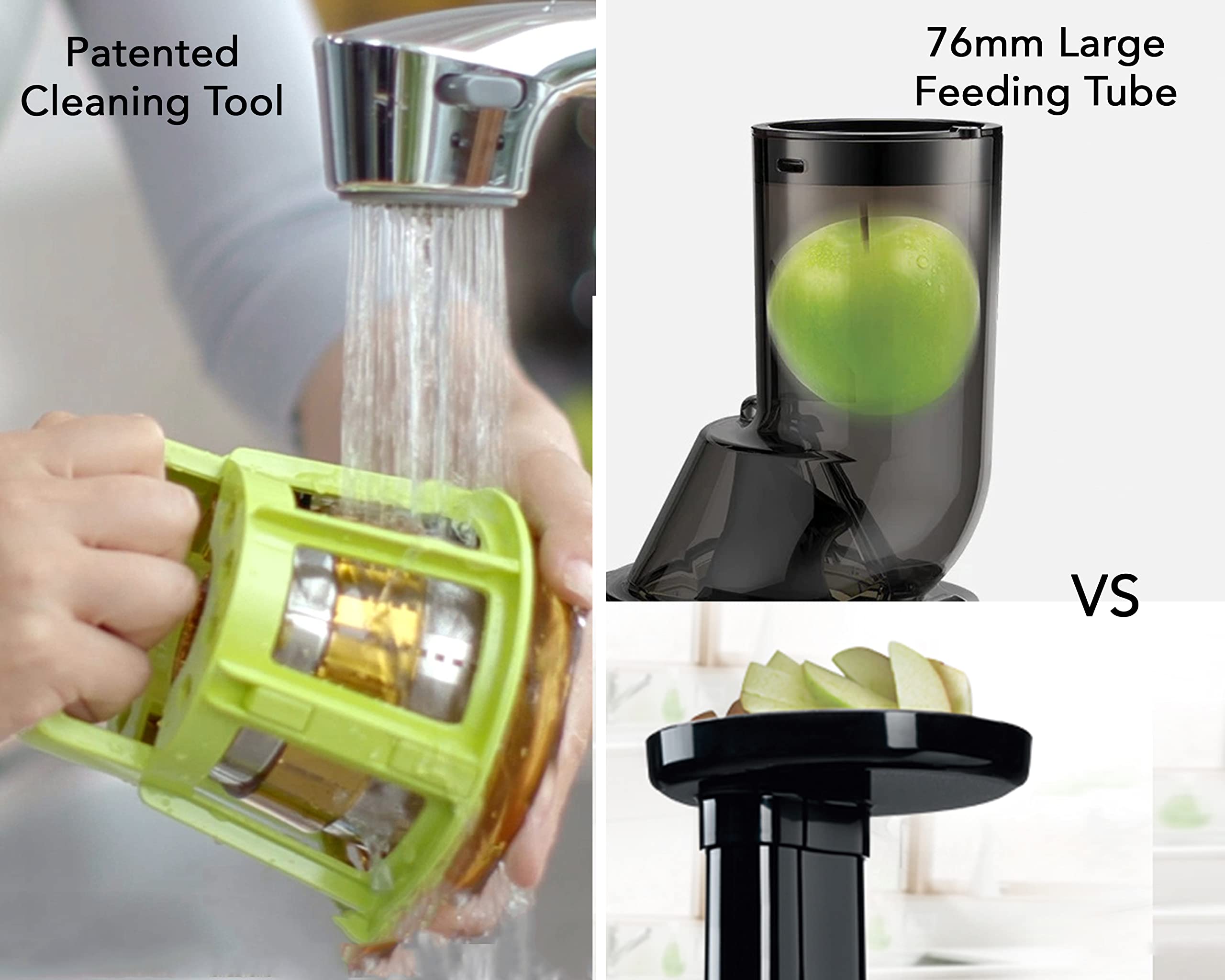 Kuvings B1700 Phantom Black Professional Cold Press Whole Slow Juicer, Patented JMCS Technology for 10% More Juice, Best Fruit & Vegetable Juicer machine for home, 240 watts 6