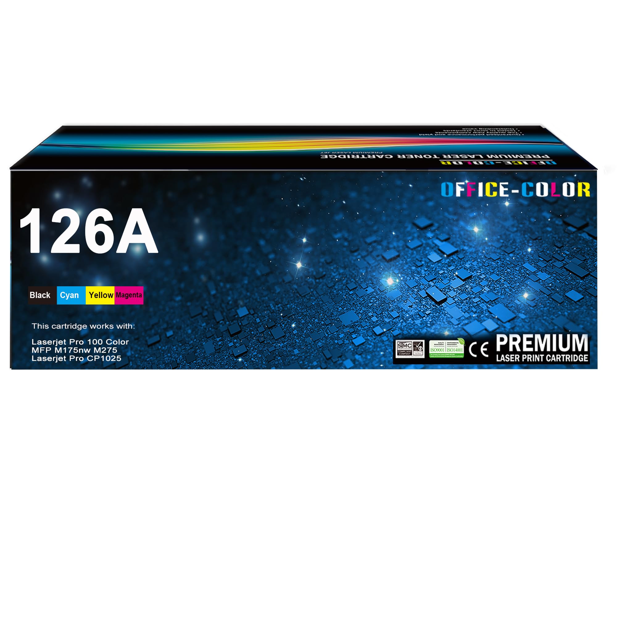 5-Pack for HP 126A Toner Cartridges Works with HP Laserjet Pro 100 Color MFP M175nw,cp1025nw ,M275 Printer Ink （2*Black, 1*Cyan, 1*Magenta, 1*Yellow） 1