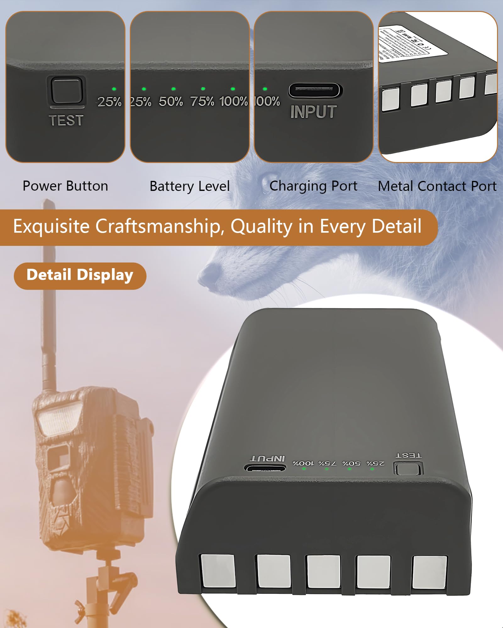 ROYEUEU Rechargeable Battery Pack for Stealth Cam: 2 Pack Lithium Batteries Replacement Compatible with Stealthcam Fusion Deceptor Connect Max Series Flashback Cellular Trail Camera 3