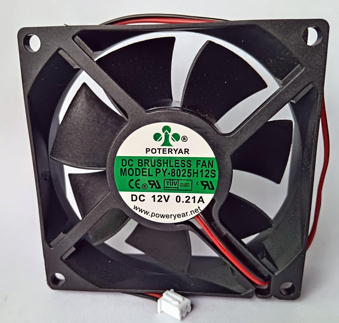 New PY-8025H12S 12V 8CM Fan PY-8025H12S 12V 0.21A 80×80×25mm Cooling Fan 1