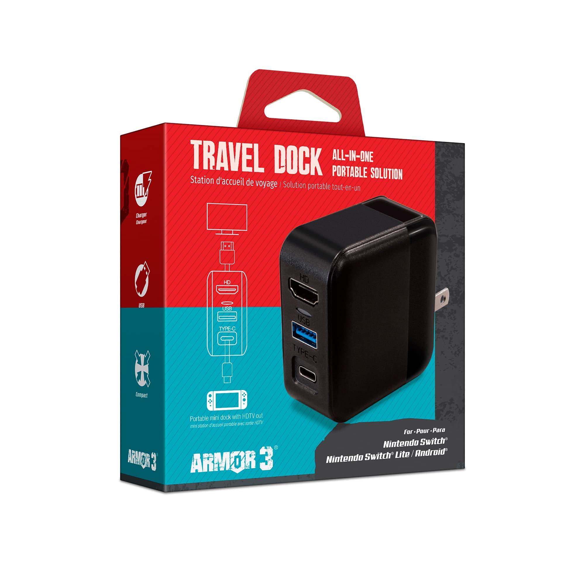 Armor3 Travel Dock for Nintendo Switch (Multi-Function) - Nintendo Switch; 3