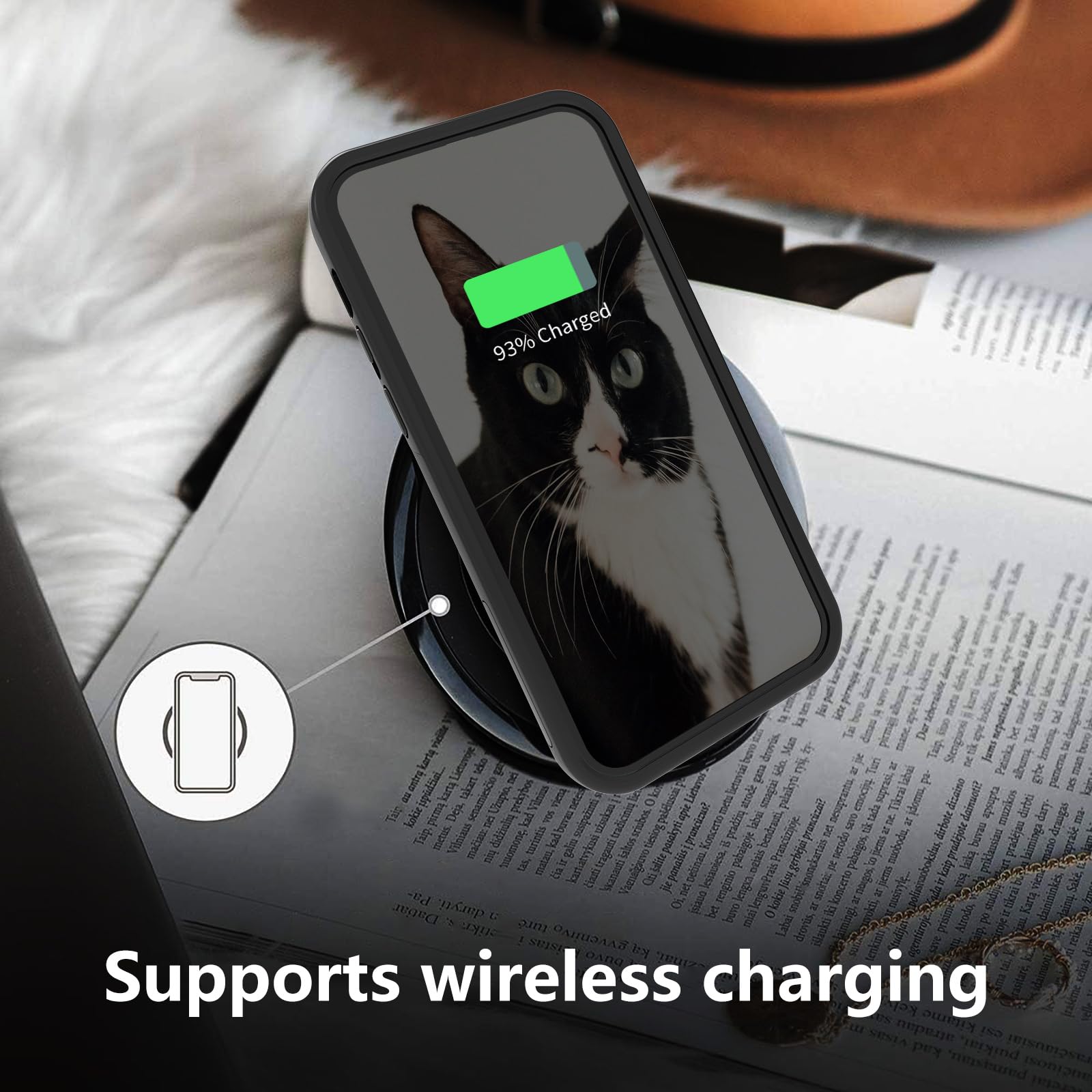 DHYYDSQZ for BLU View 5 Pro Phone Case for BLU View 5 Pro B170D with Cute Art Cat Design Slim Shockproof Soft TPU Silicone Cover [Square Edges] [Camera Protection] Case for BLU View 5 Pro 6.75" 2024 5