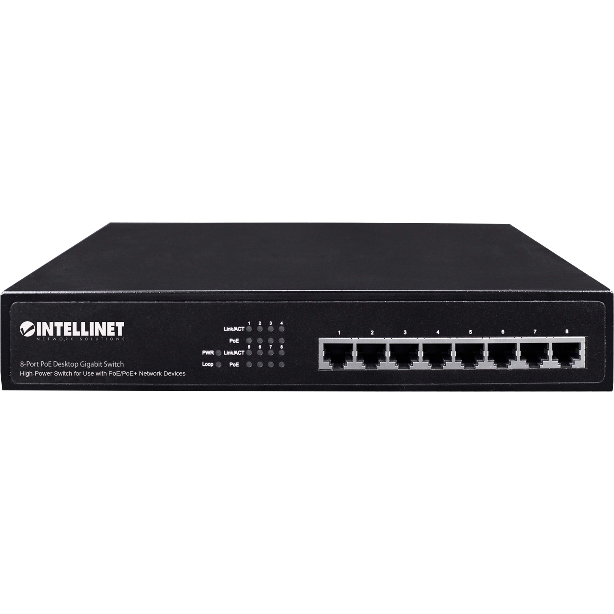 Intellinet 560641 8-Port Poe+ Desktop Gigabit Switch
