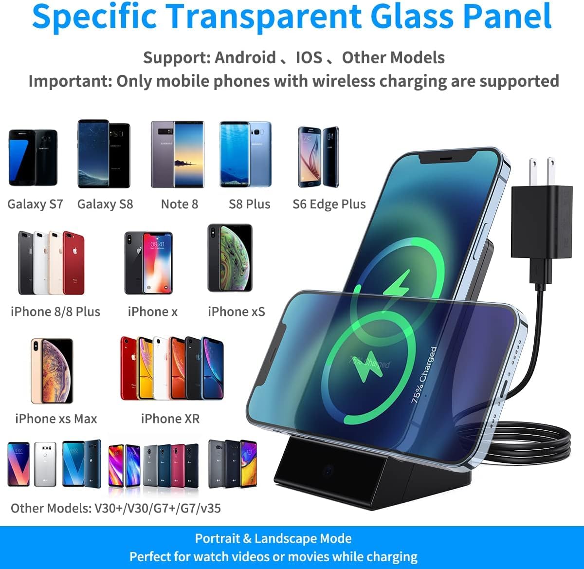 for Apple iPhone 15 15 Pro and Samsung Wireless Charger with Motion Detection for 1080P HD Home Office Security Cam Hidden Spy Nanny Camera 3