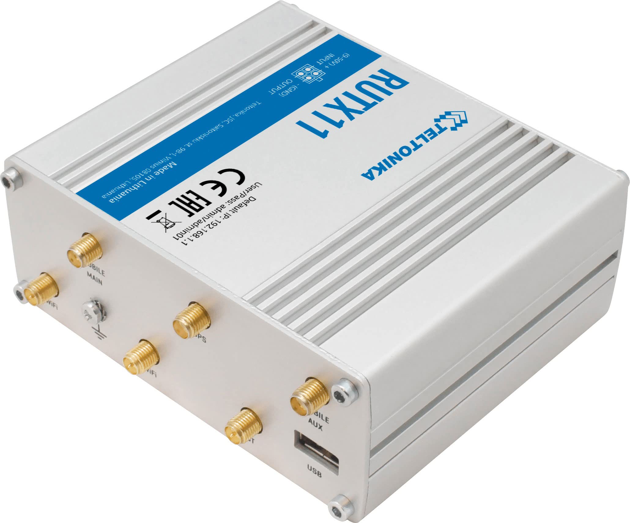 Teltonika RUTX11100400 - RUTX11 LTE CAT6 Router with GE + WiFi + Bluetooth - with DC Power Cable & Surface Mounting Kit PR5MEC12 2