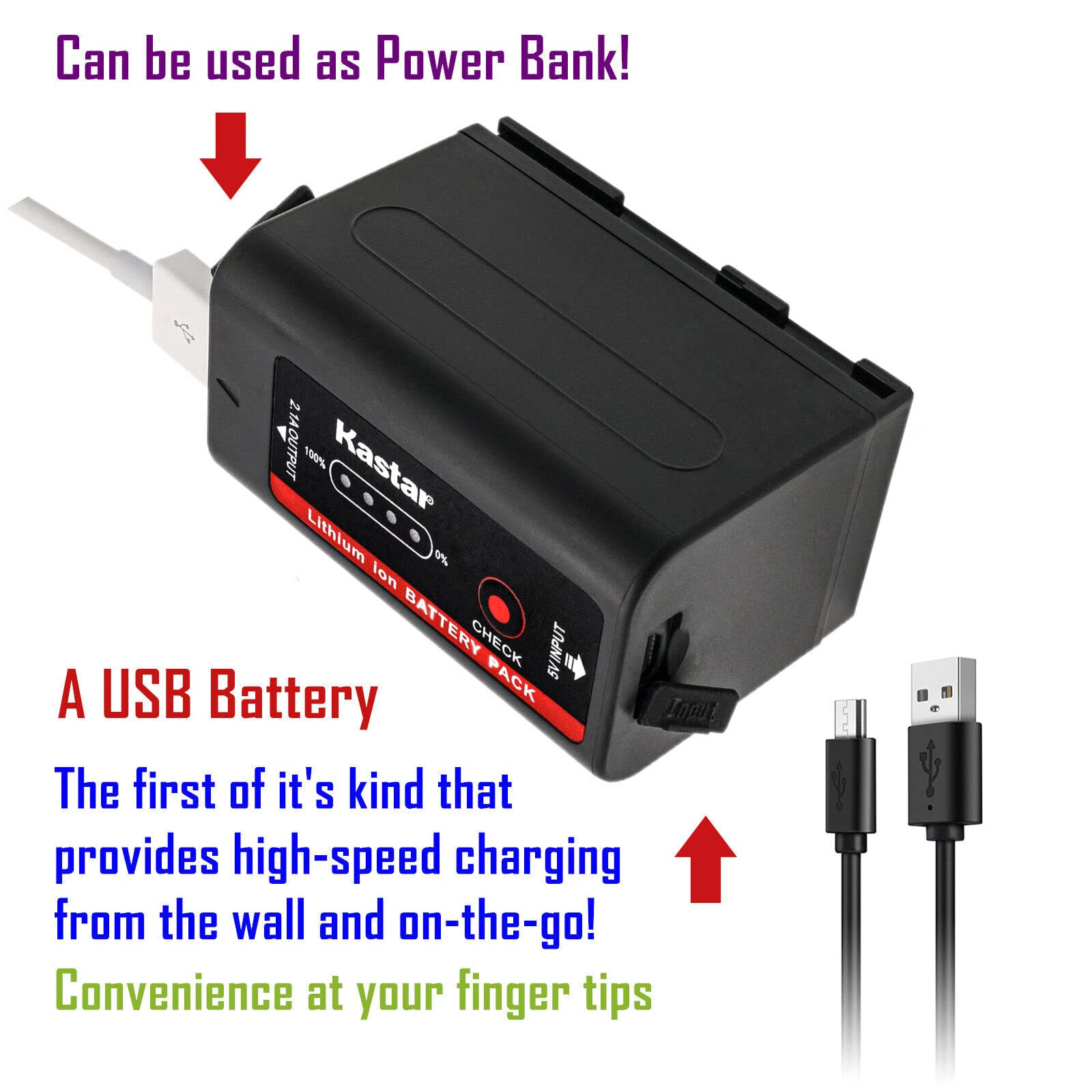 Kastar 2-Pack BP-950G Pro Battery and AC Wall Charger Replacement for Canon E65AS EOS C100 EOS C100 Mark II EOS C300 EOS C300 PL EOS C500 EOS C500 PL ES50 ES55 ES60 ES65 ES75 ES300V ES410V Camera 3