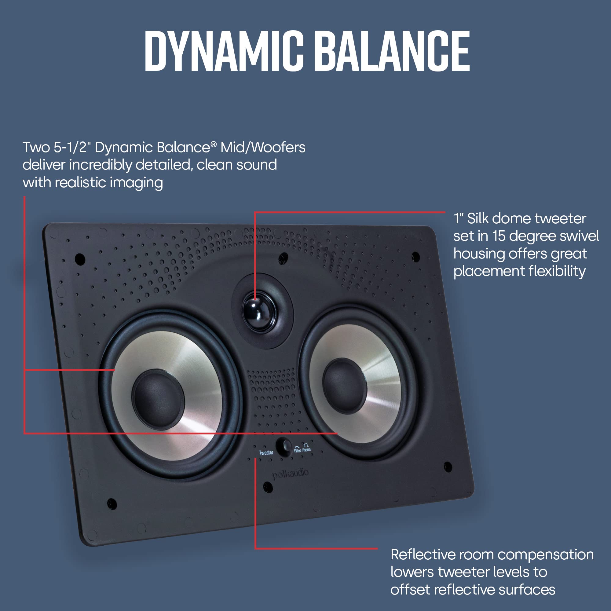 Polk Audio 65RT Sound Wall Mount Speakers, White & Polk Audio 255C-RT Wall Mount Speaker, Black/White 6