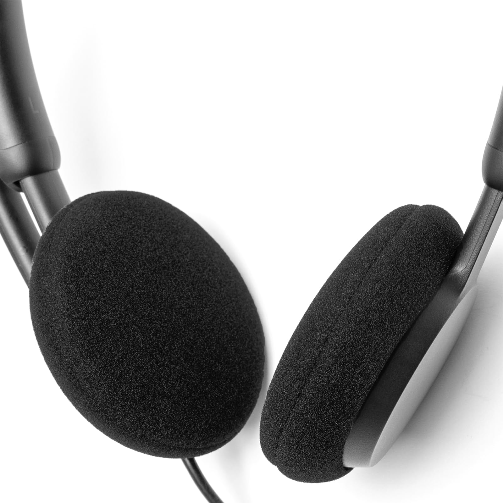 Voarmaks 5 Pairs Foam Ear Pads Cushion,Compatible with Microsoft Modern Wireless,USB-C USB-A Wired Headset,Logitech H390 H600 H609 H760 Headset,65mm,4-5mm Thickness High Density Headphone Earpads 6