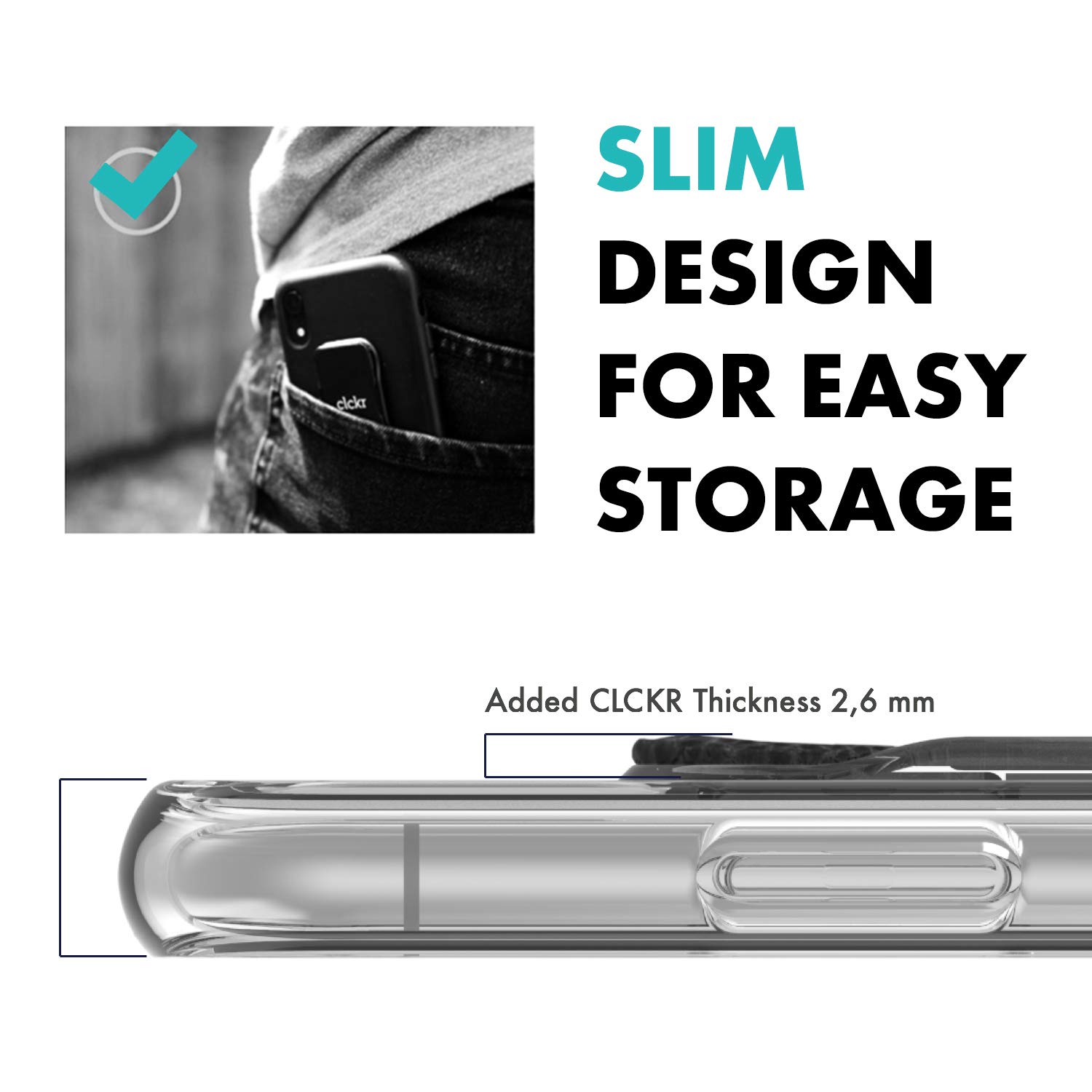 CLCKR Compatible with iPhone 12 Mini Case with Phone Grip and Expanding Stand, iPhone 12 Mini 5.4 Cover with Phone Grip Holder and Kickstand, Shockproof Design, Raised Edges, White Marble 5