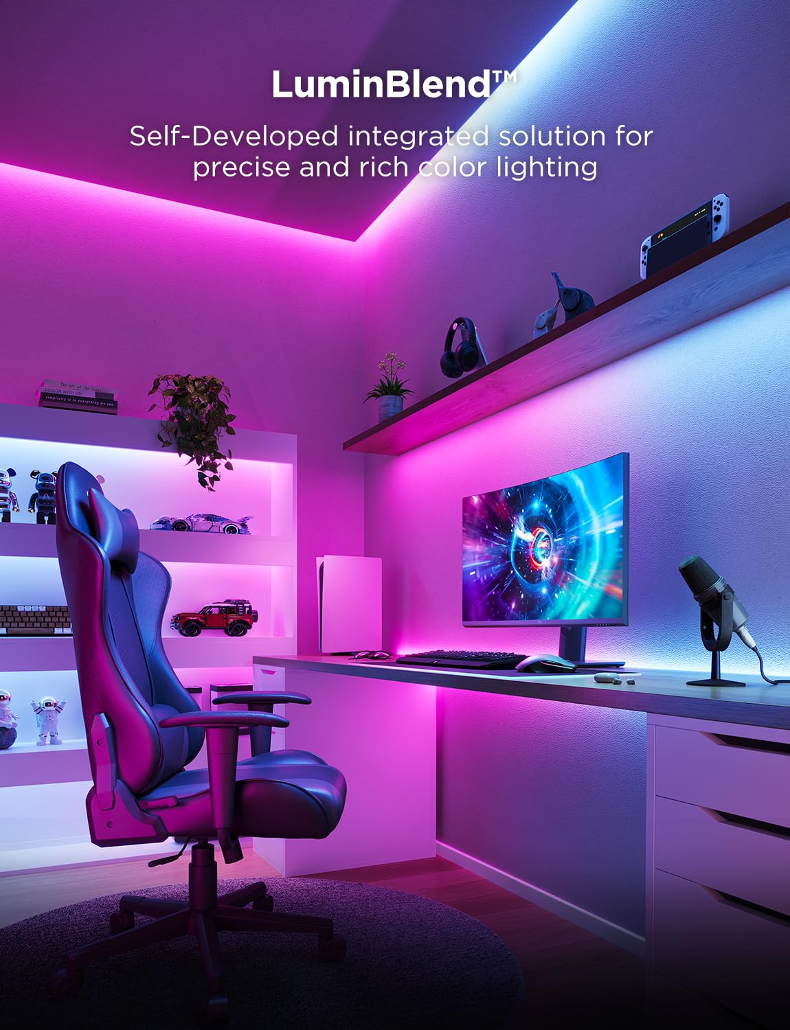 Govee RGBIC Strip Light 2 Pro with Matter, 6.56ft Smart LED Strip Lights Compatible with Alexa and Google Assistant, Color Changing LED Lights for Bedroom, Cabinet, Party, Gaming Desk, Home Decor 6