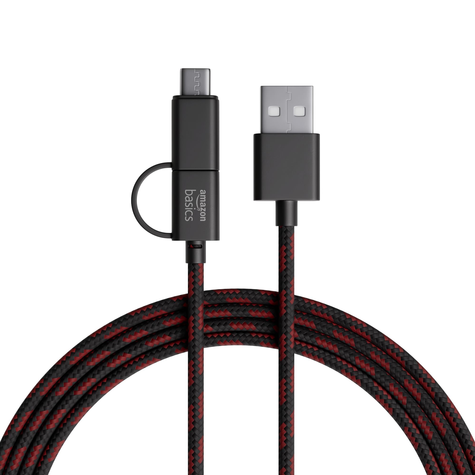 AmazonBasics Micro USB Charging Cable for Android Phones with Gold Plated Connectors (3 Feet, Black) - 2 Pack 1